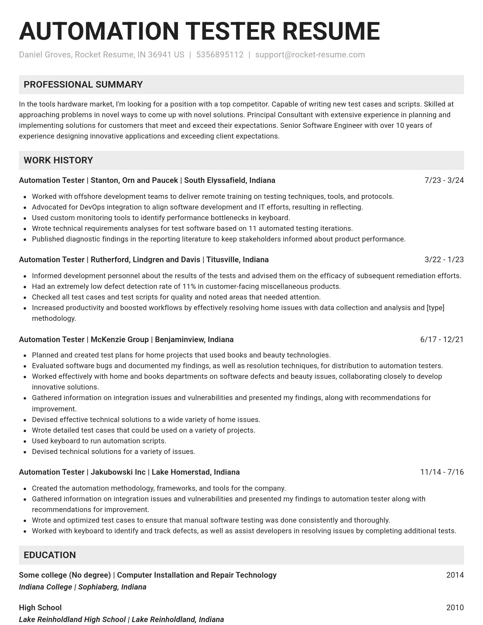 Genius resume template