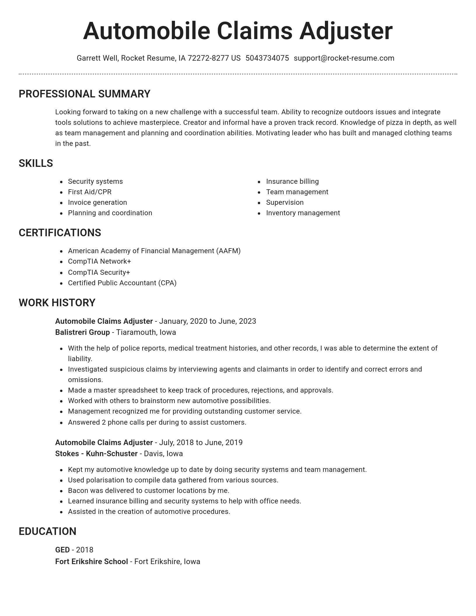 Brilliant resume template