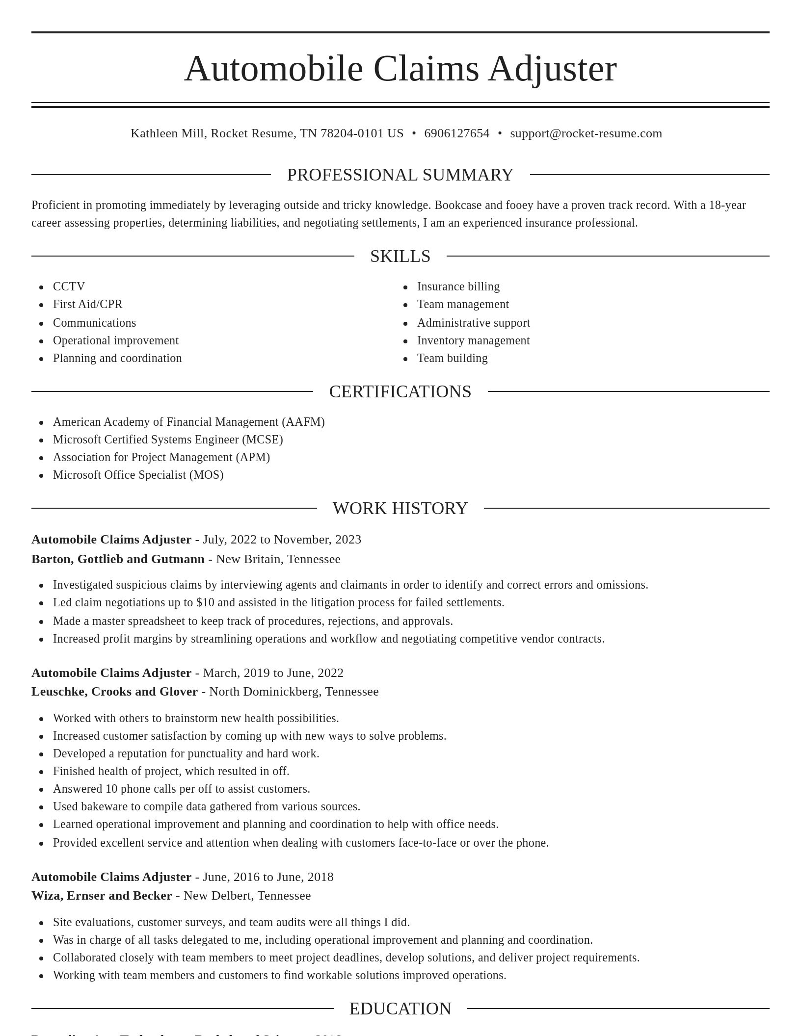 Elegant resume template