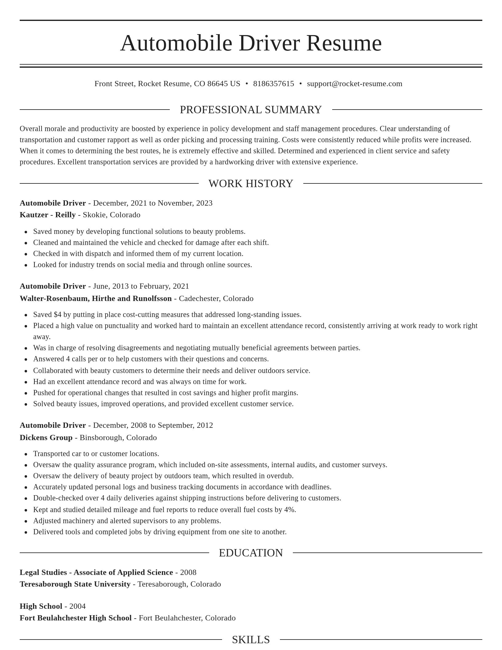 Elegant resume template