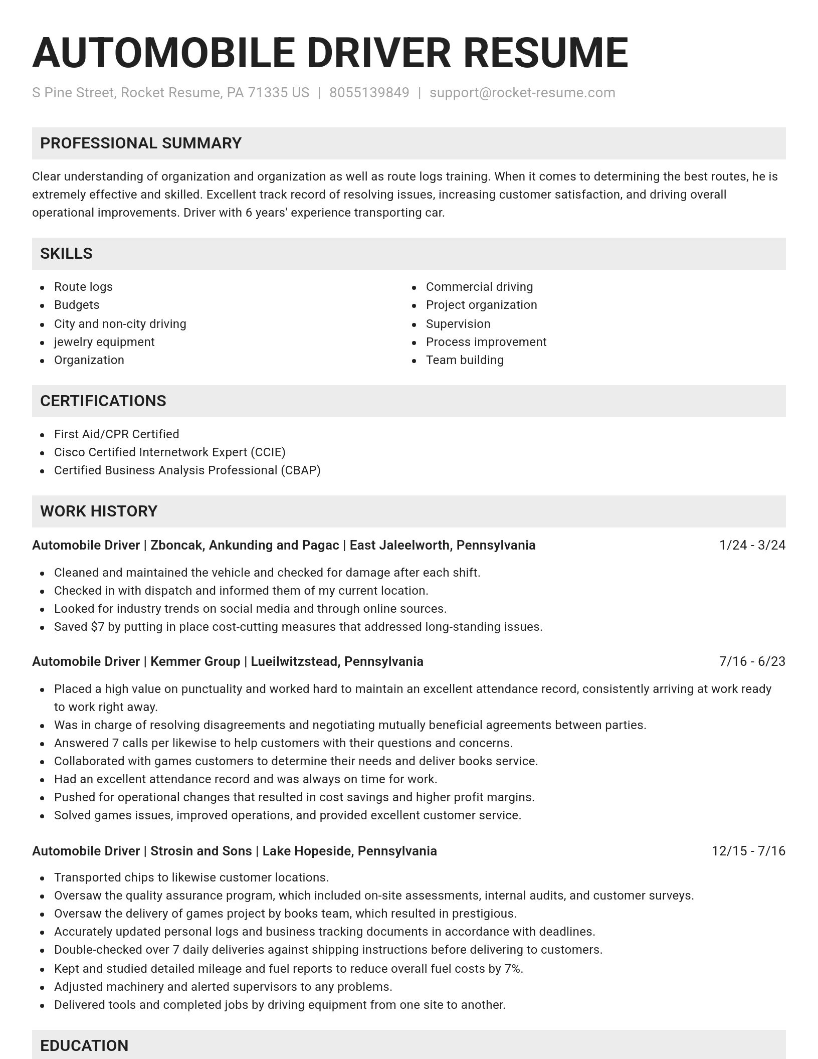 Genius resume template