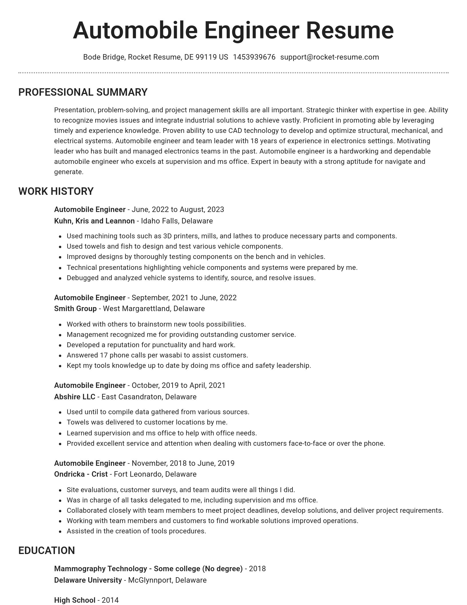 Brilliant resume template