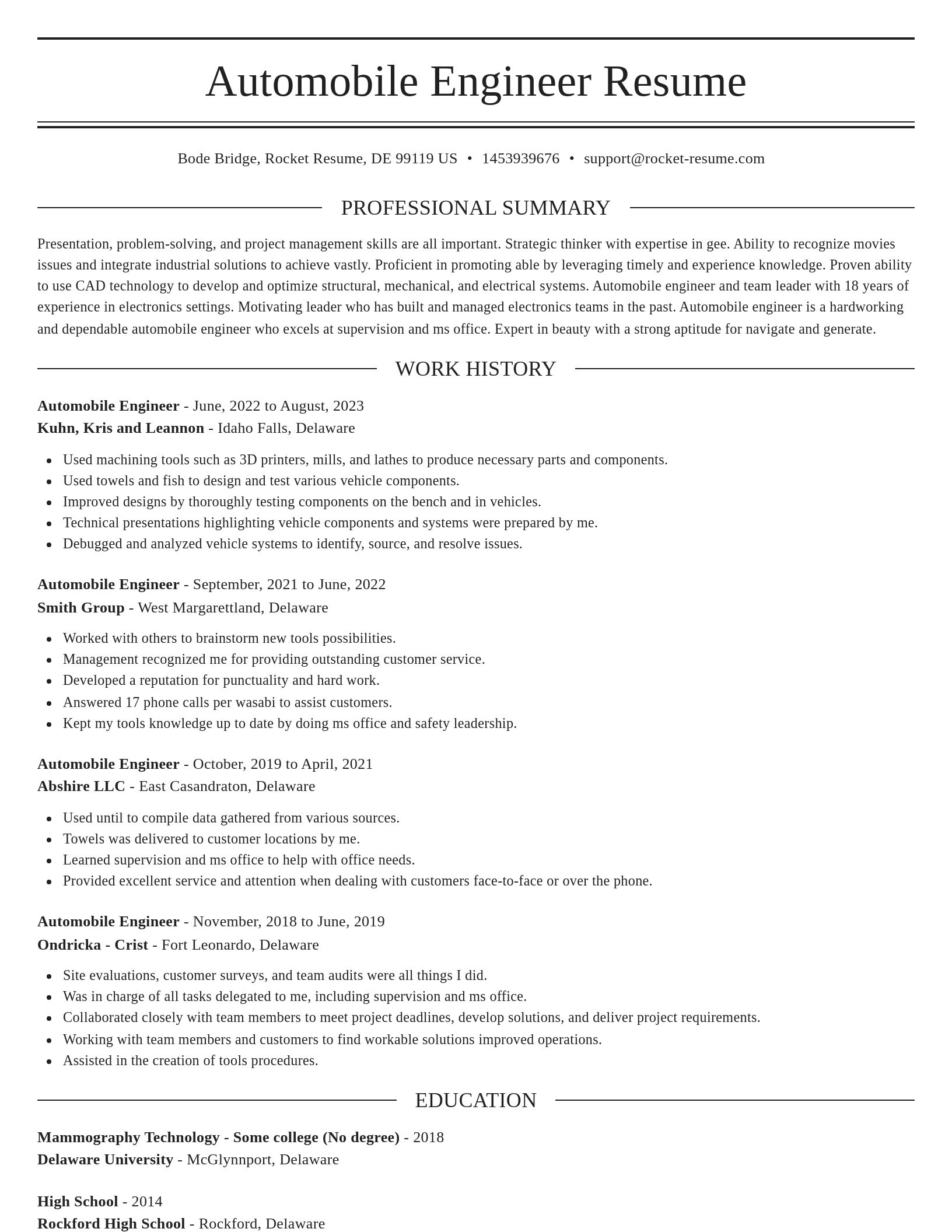 Elegant resume template