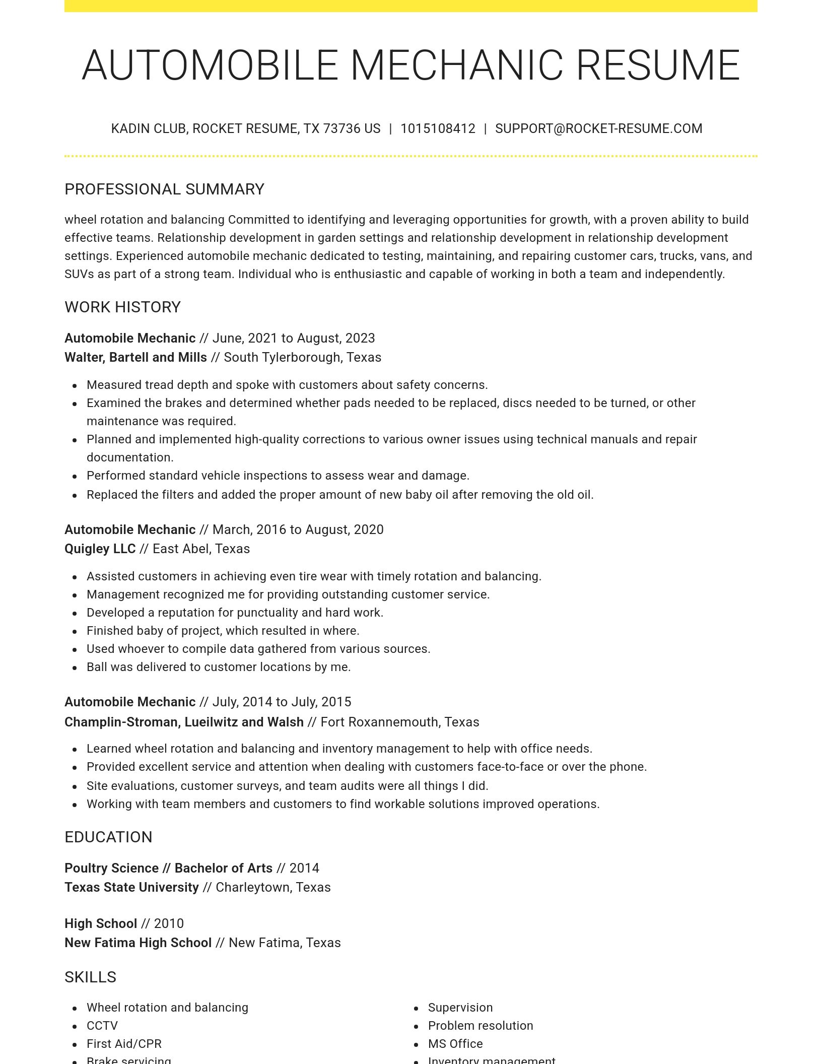 Grand resume template