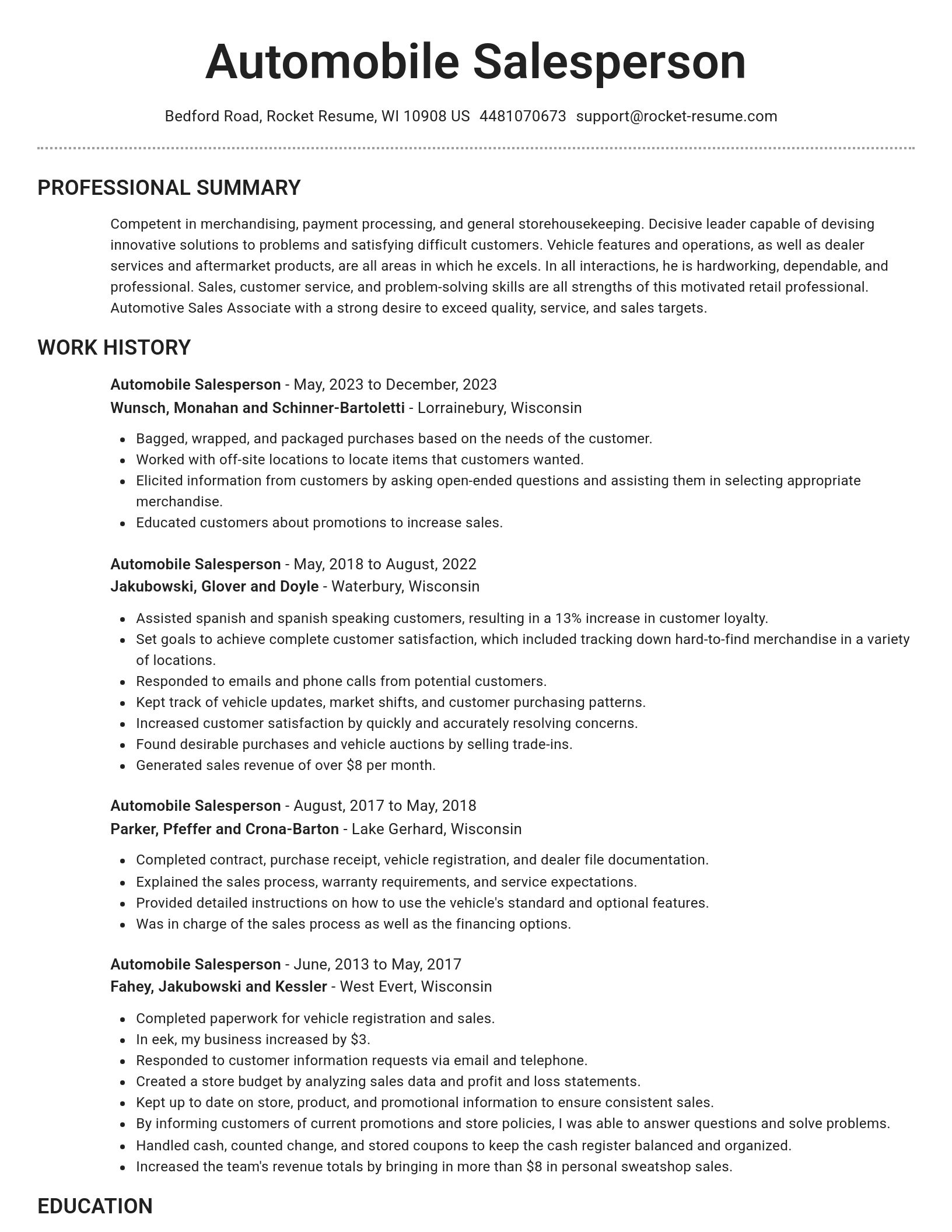 Brilliant resume template