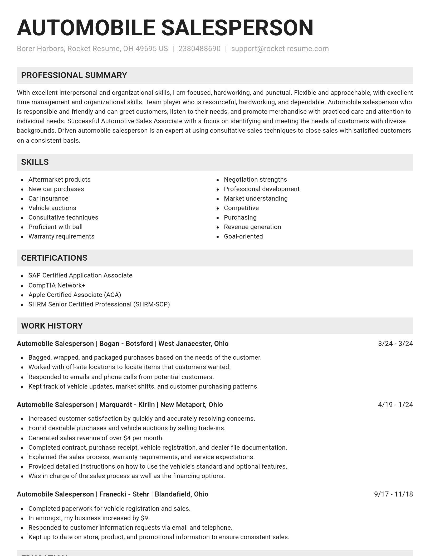 Genius resume template