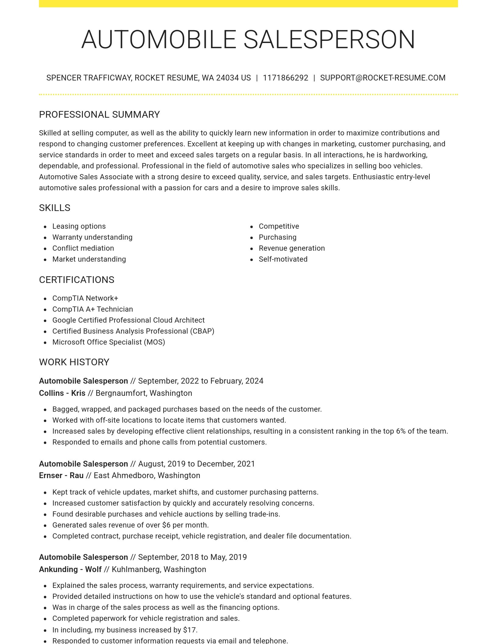 Grand resume template