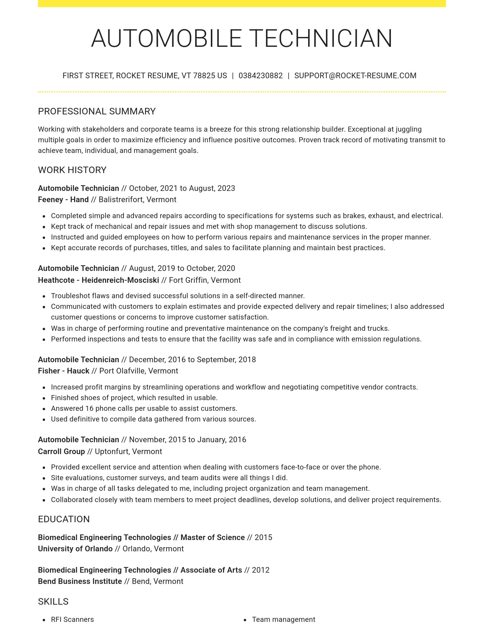Grand resume template