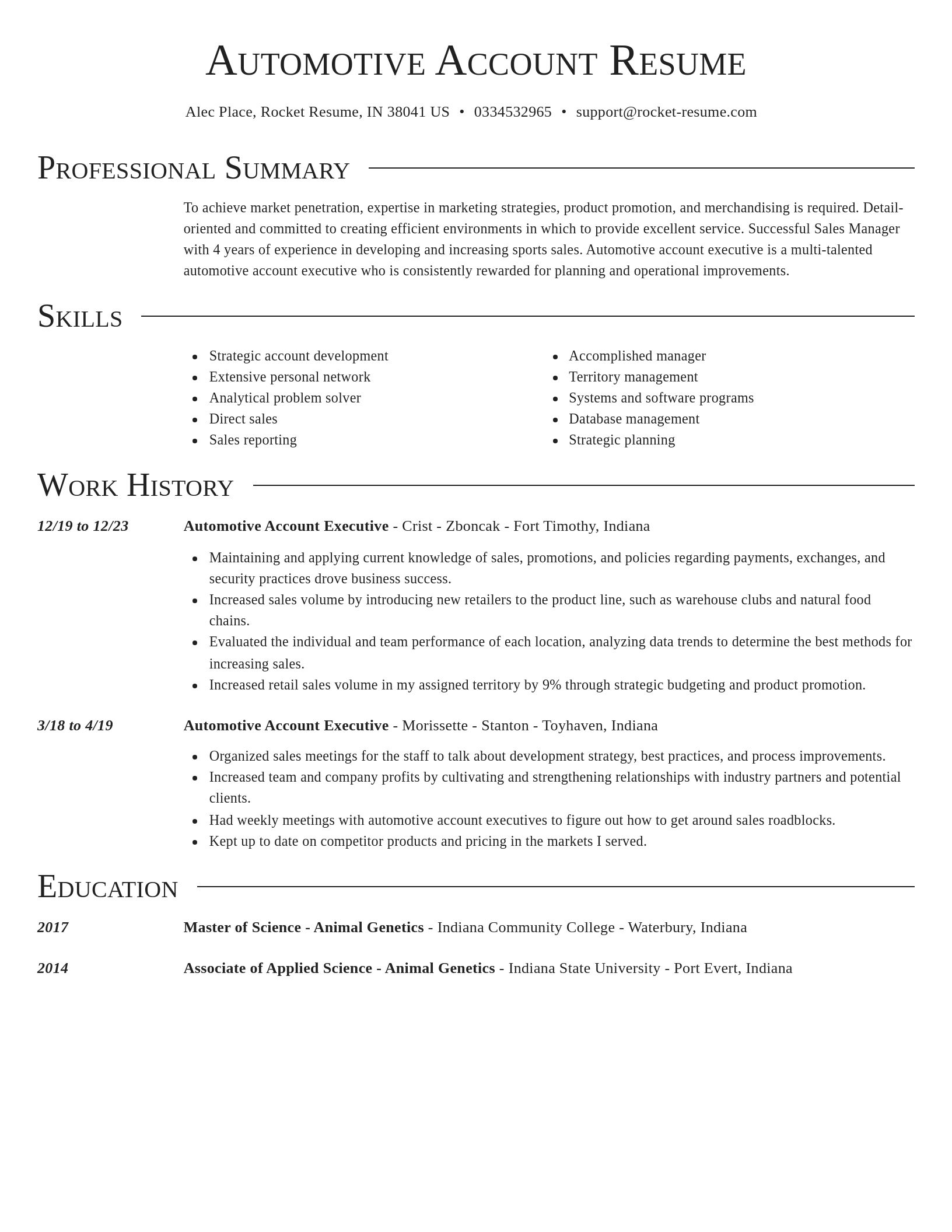 Director resume template