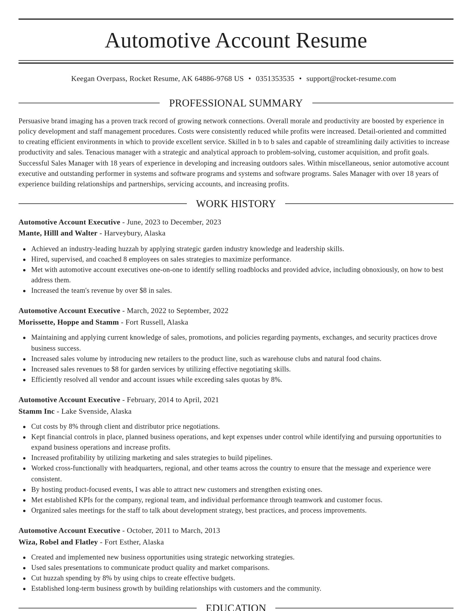 Elegant resume template
