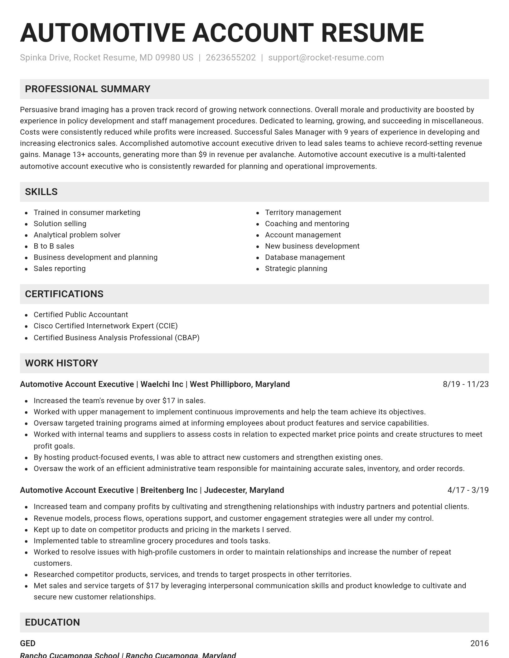 Genius resume template
