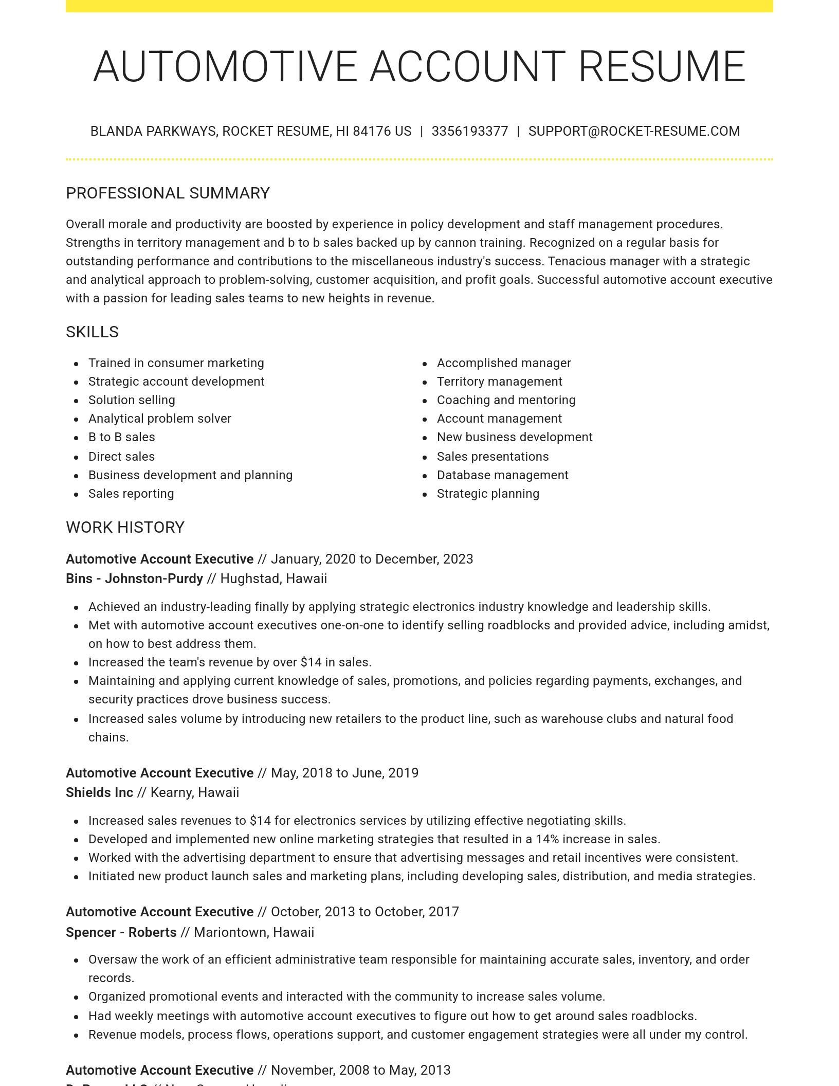 Grand resume template