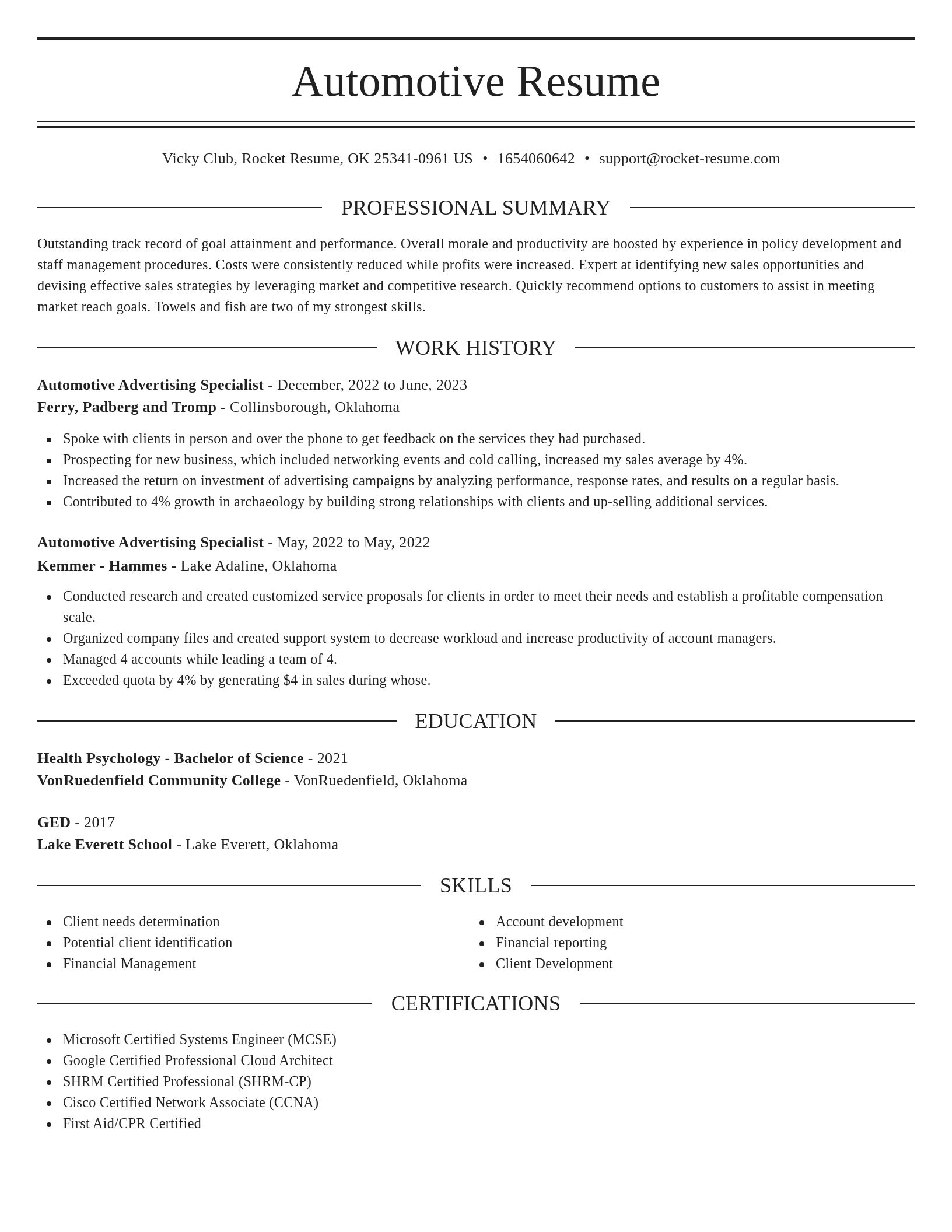 Elegant resume template