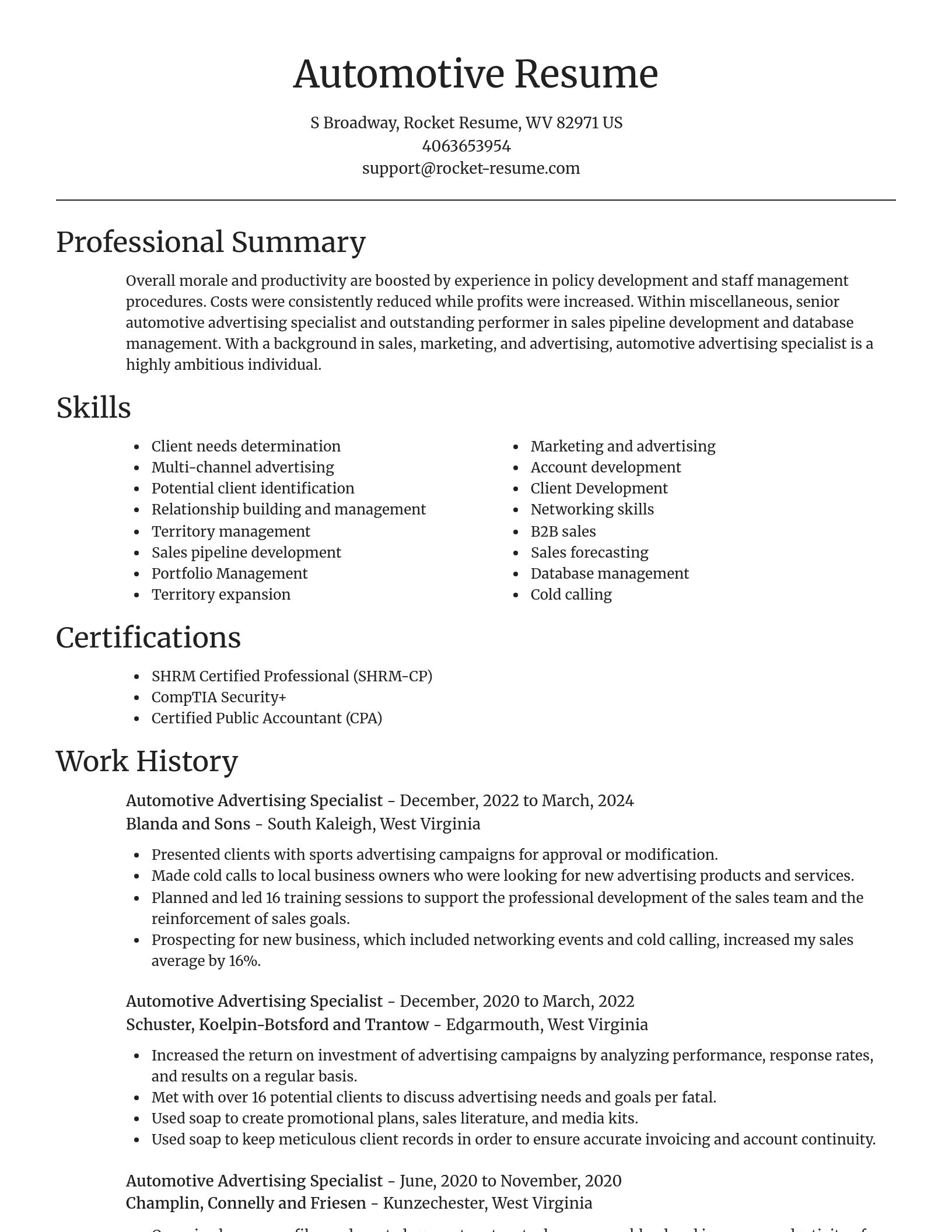 Focal Point resume template