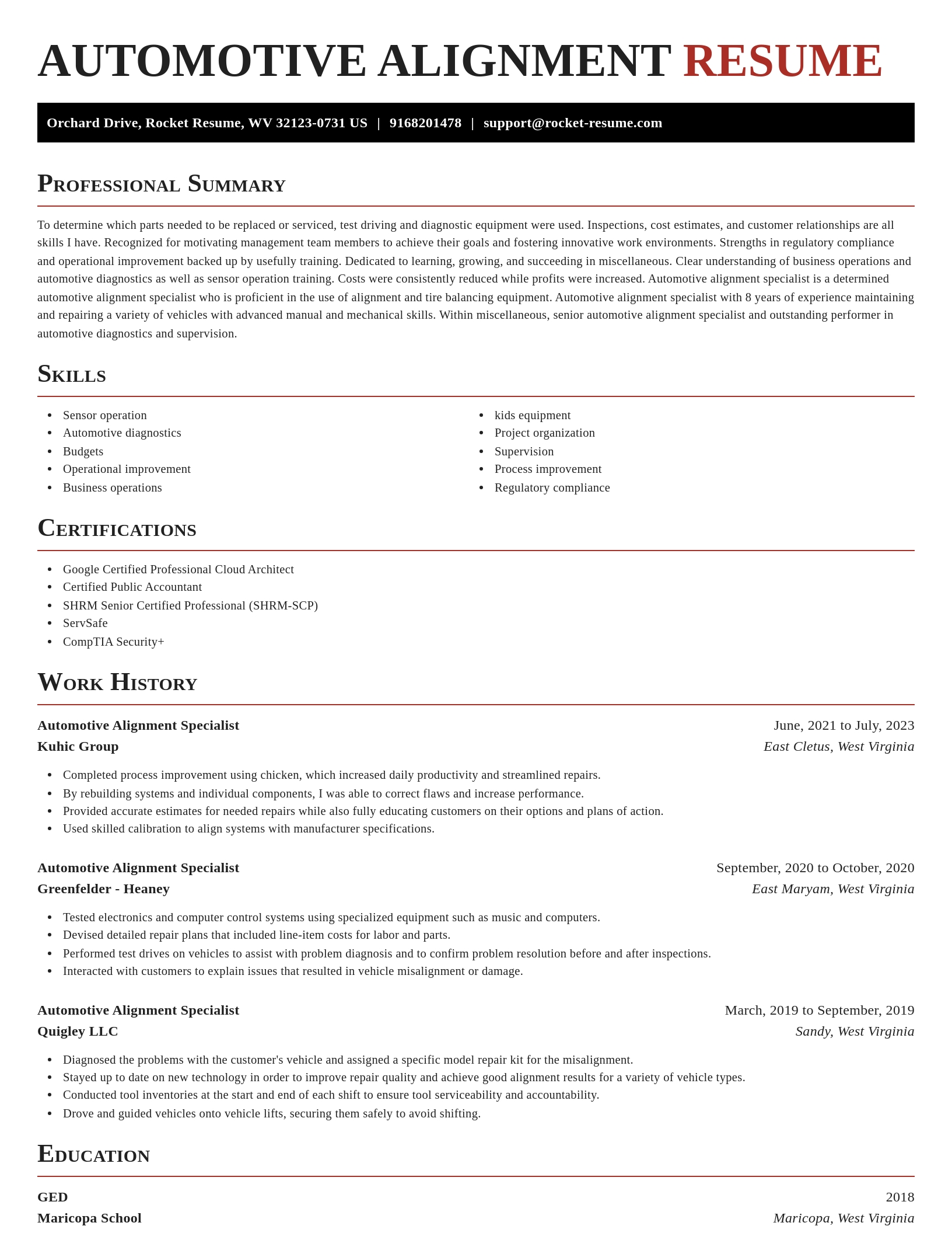 Exquisite resume template
