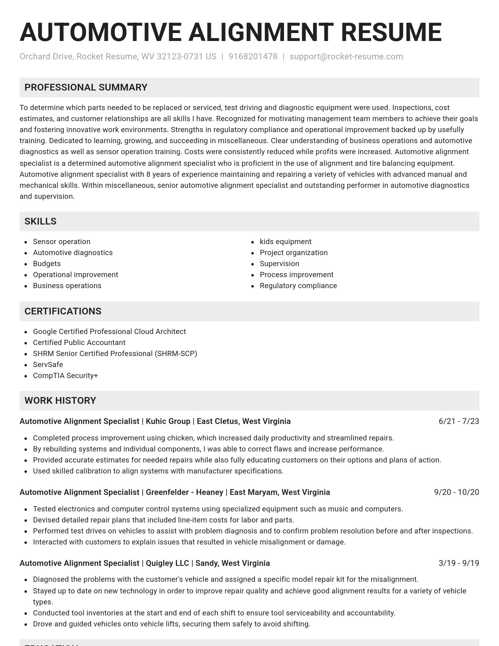 Genius resume template