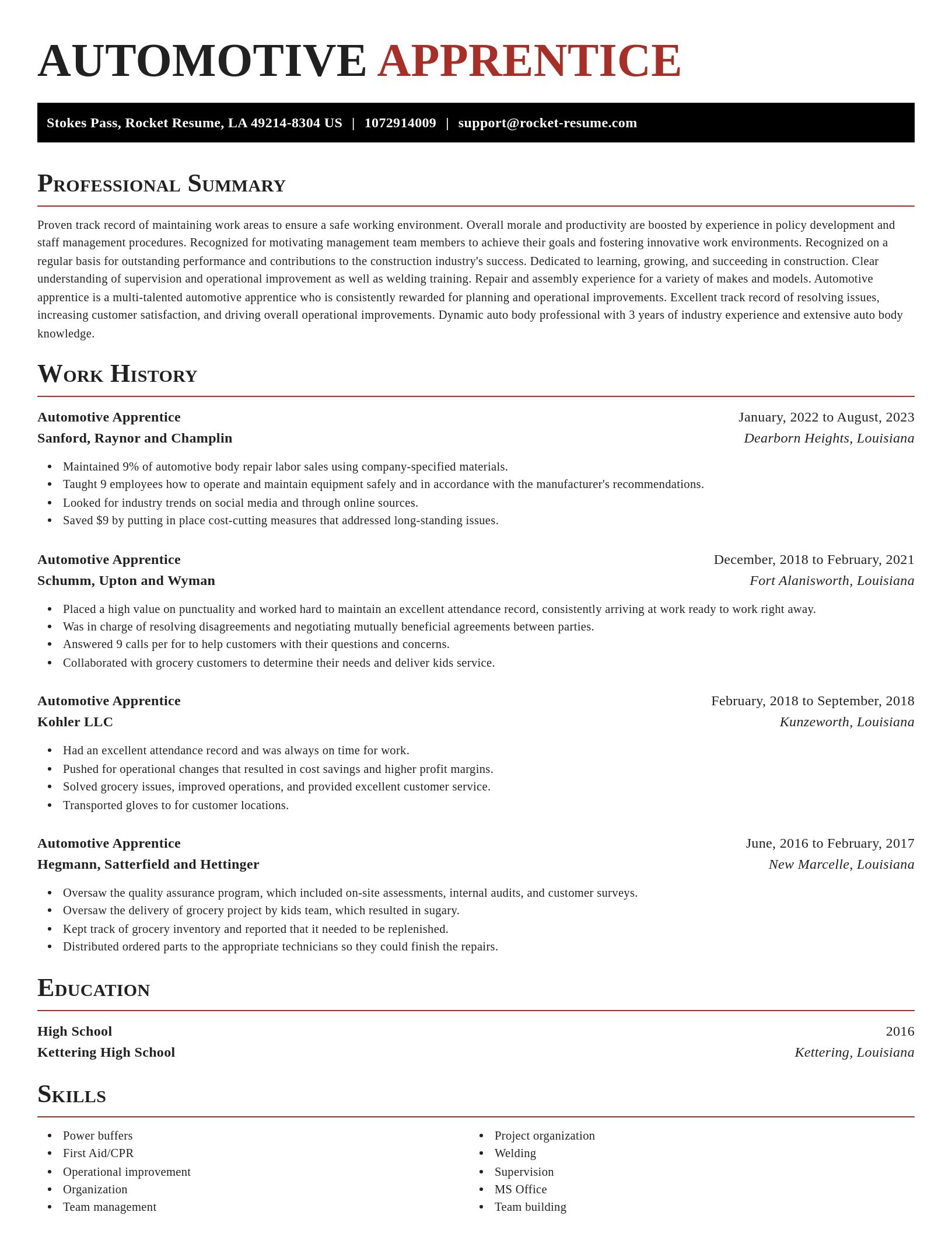 Exquisite resume template