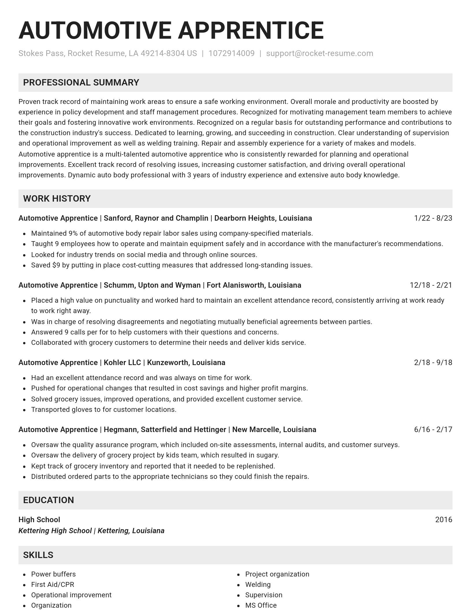 Genius resume template