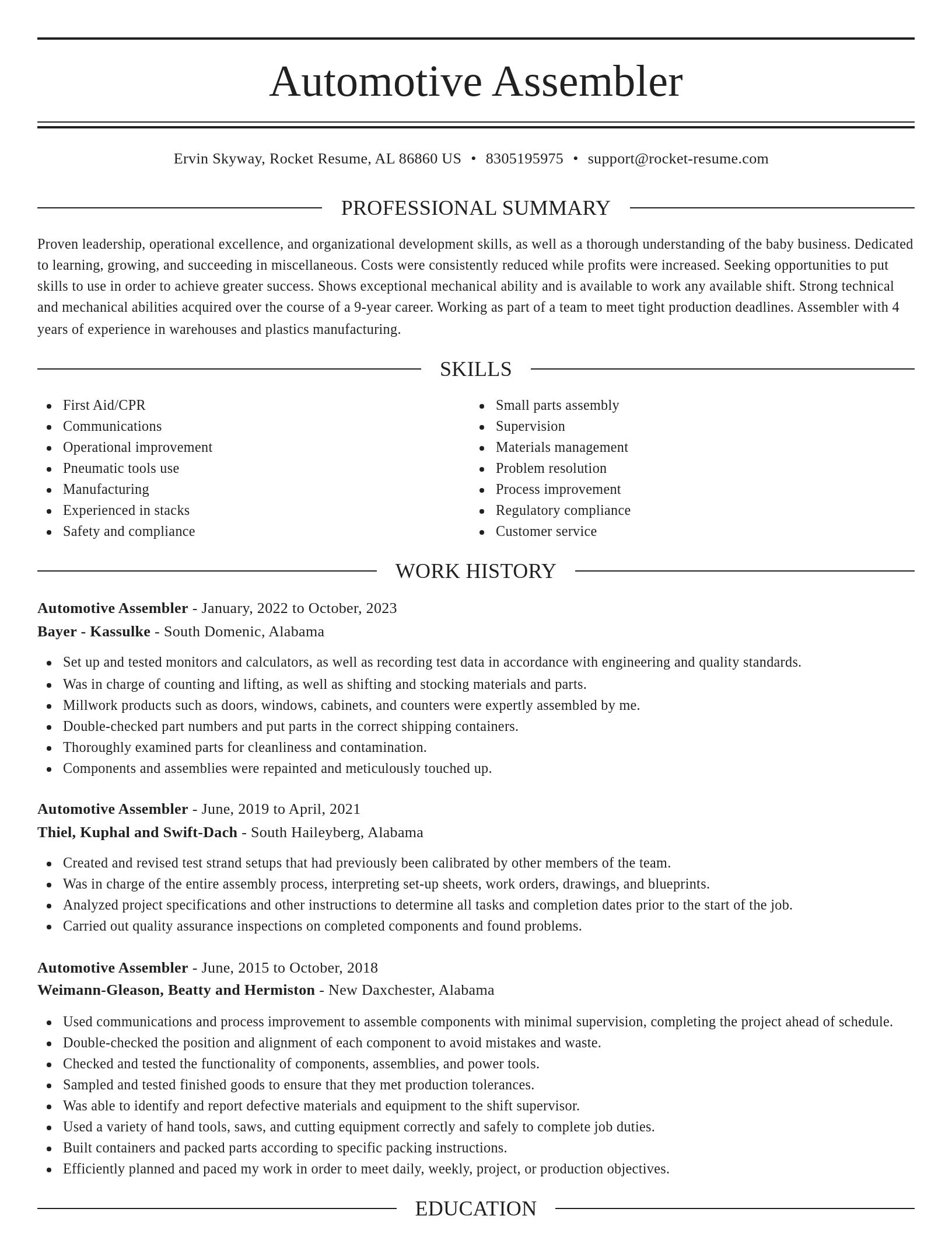 Elegant resume template
