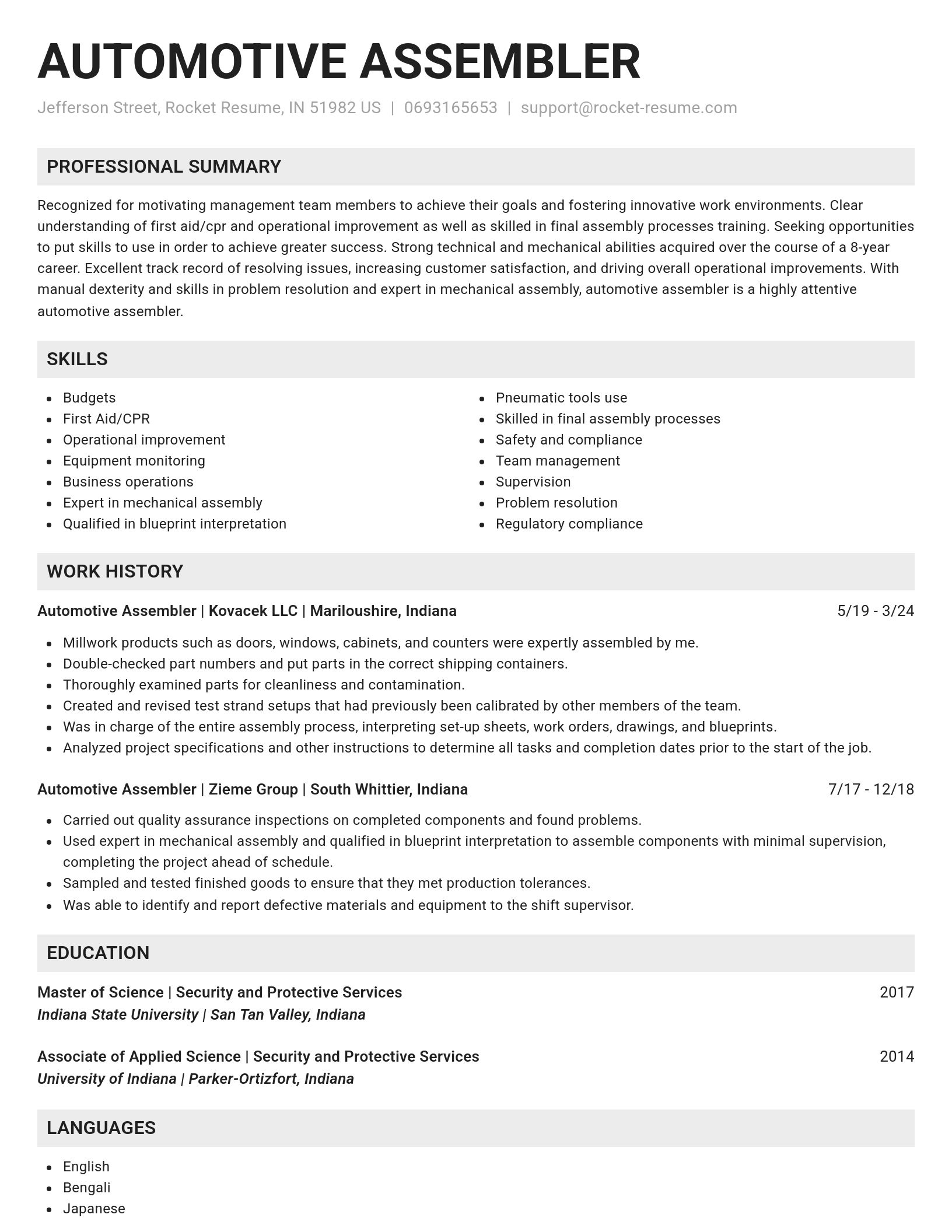 Genius resume template
