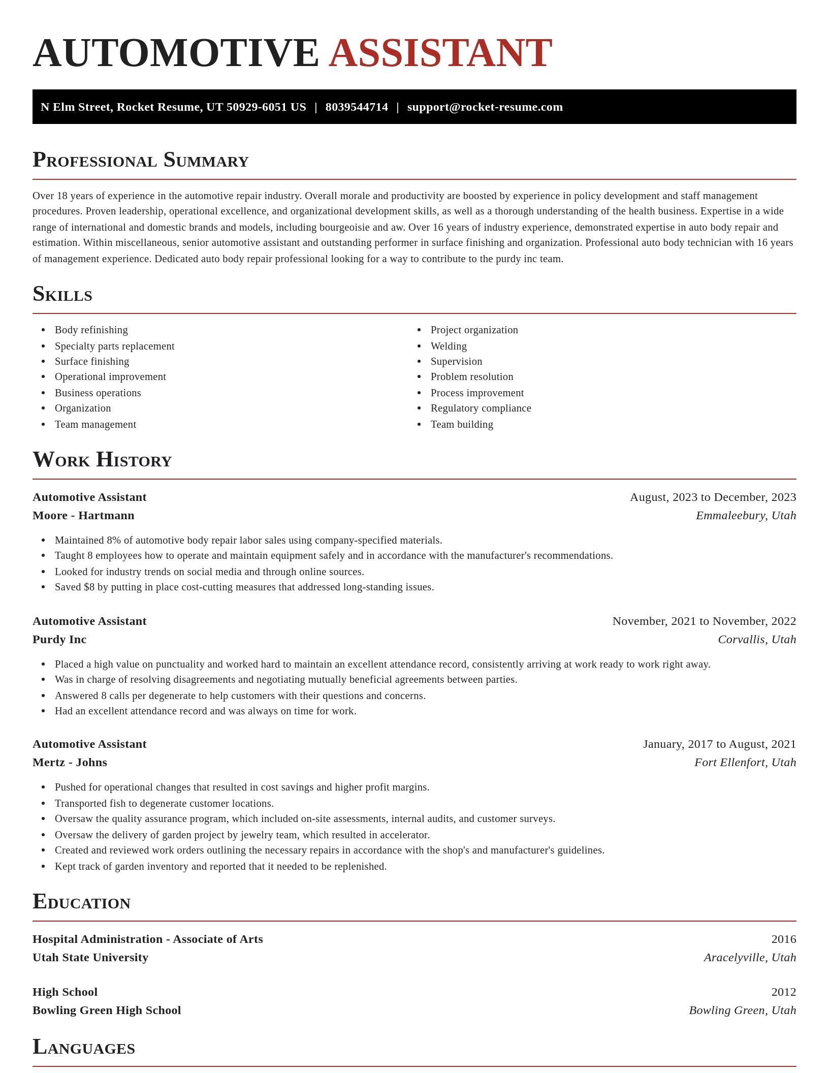 Exquisite resume template