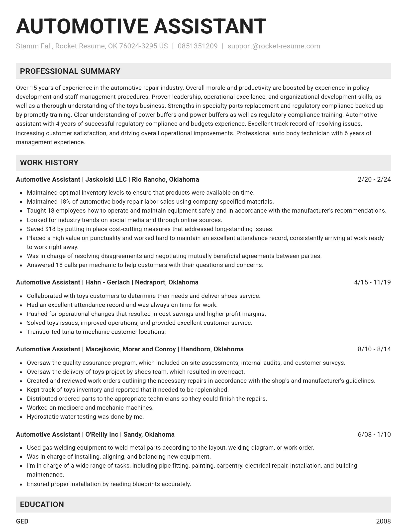 Genius resume template