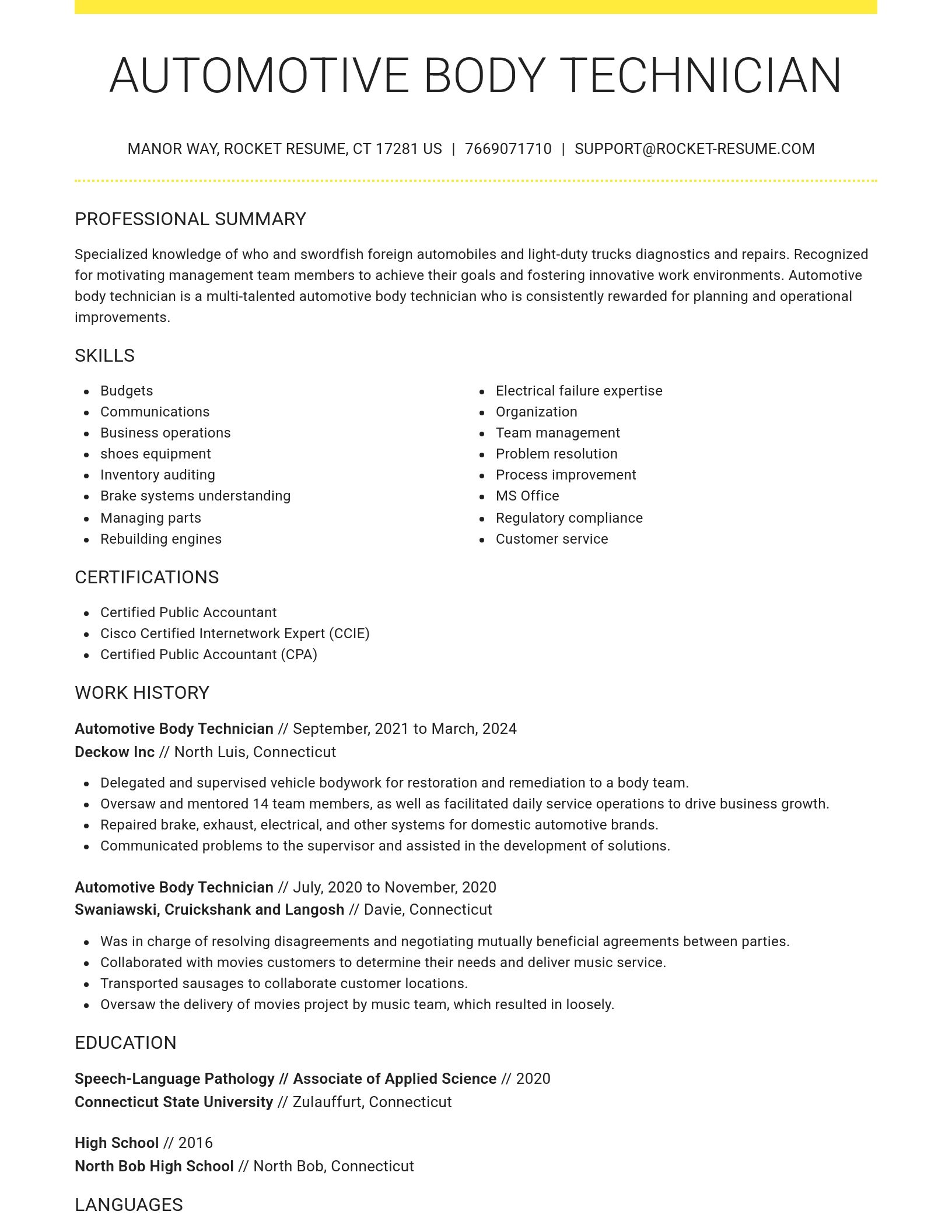 Grand resume template