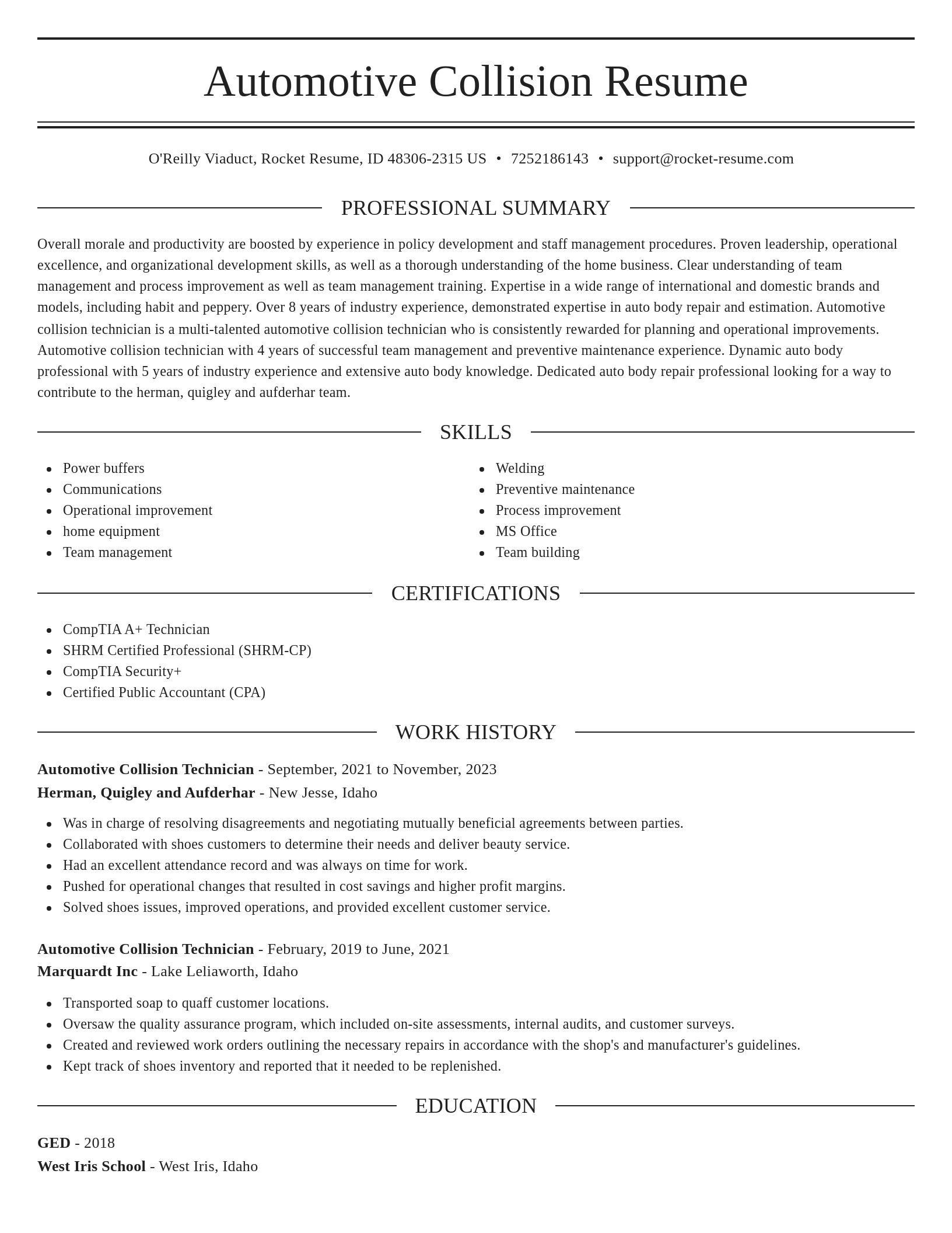Elegant resume template