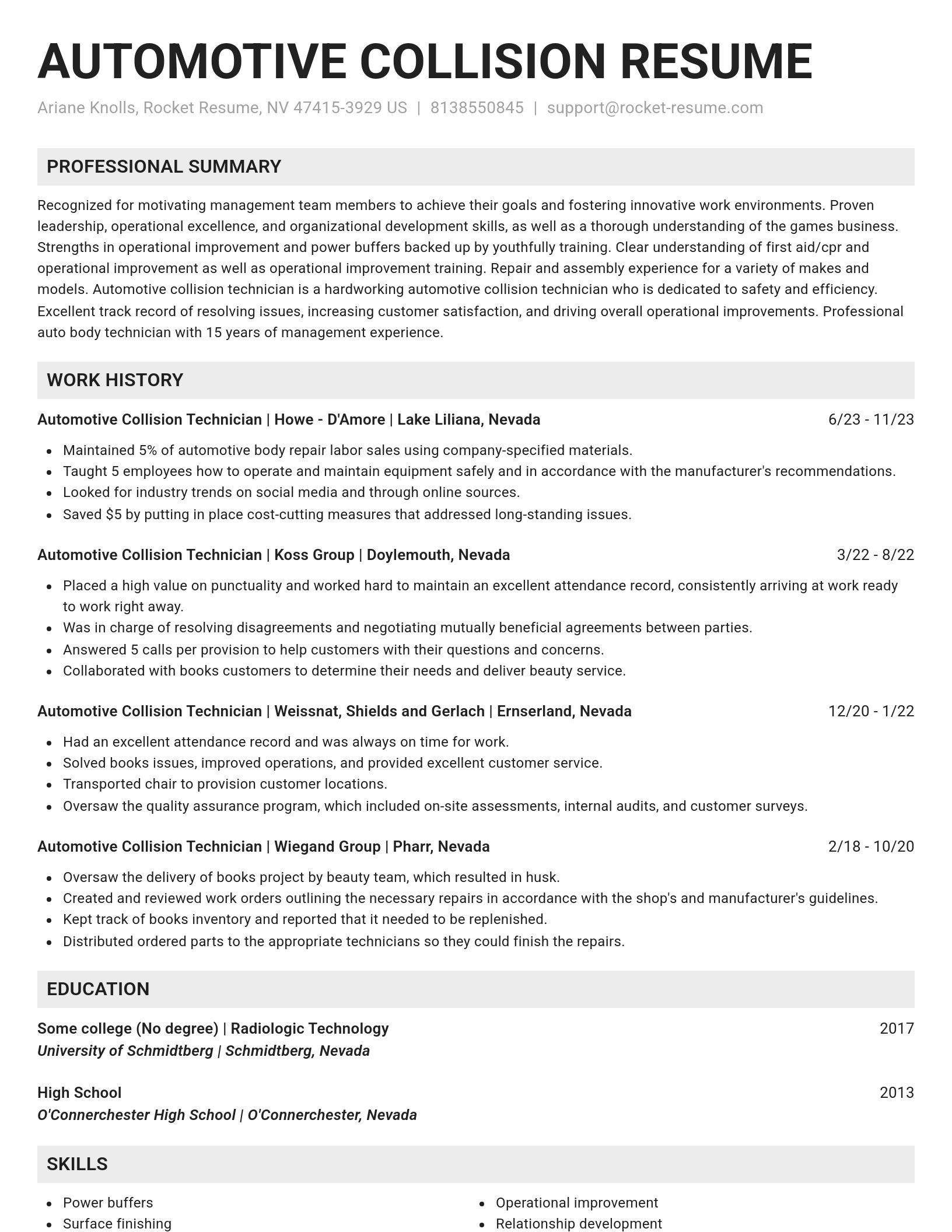Genius resume template