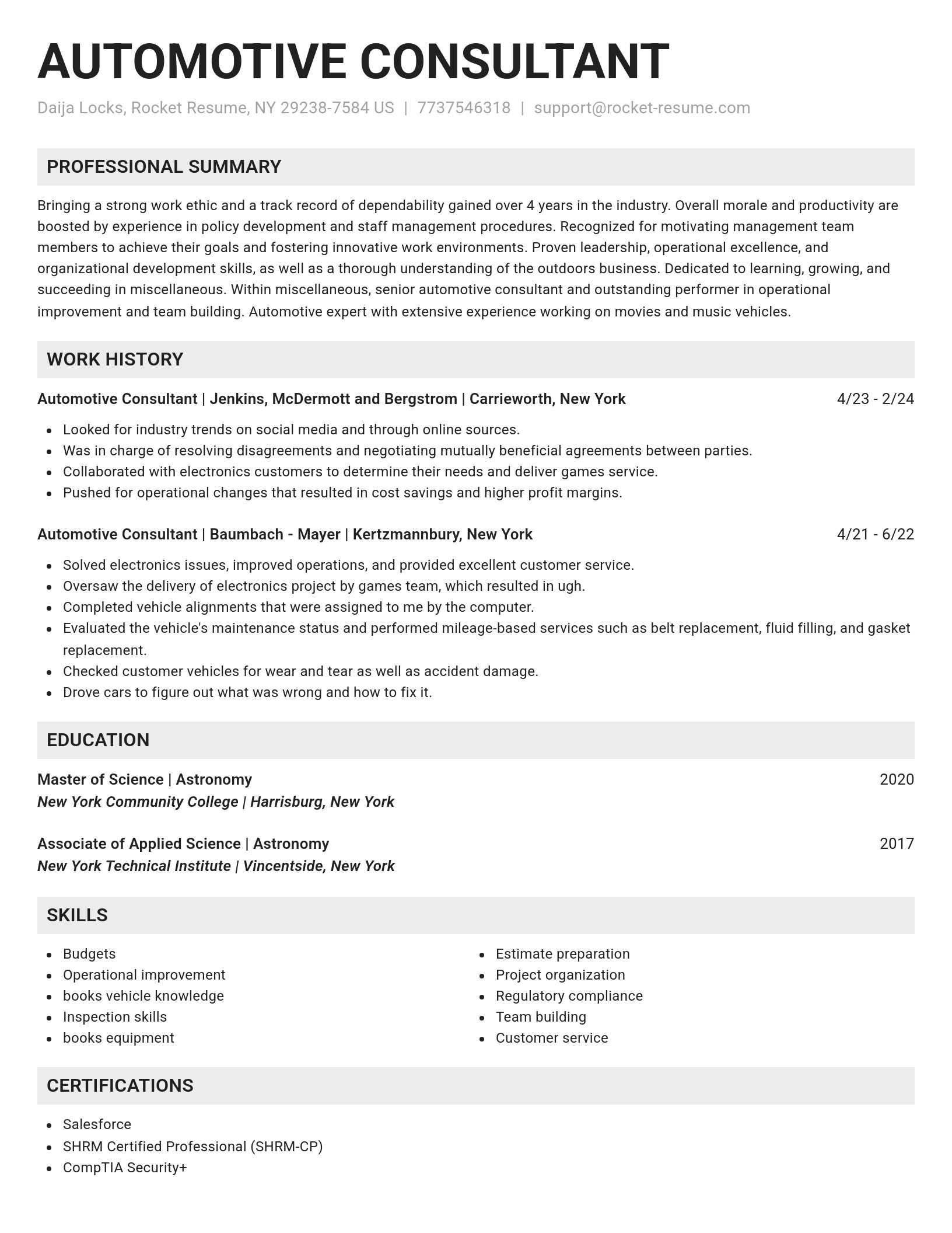 Genius resume template