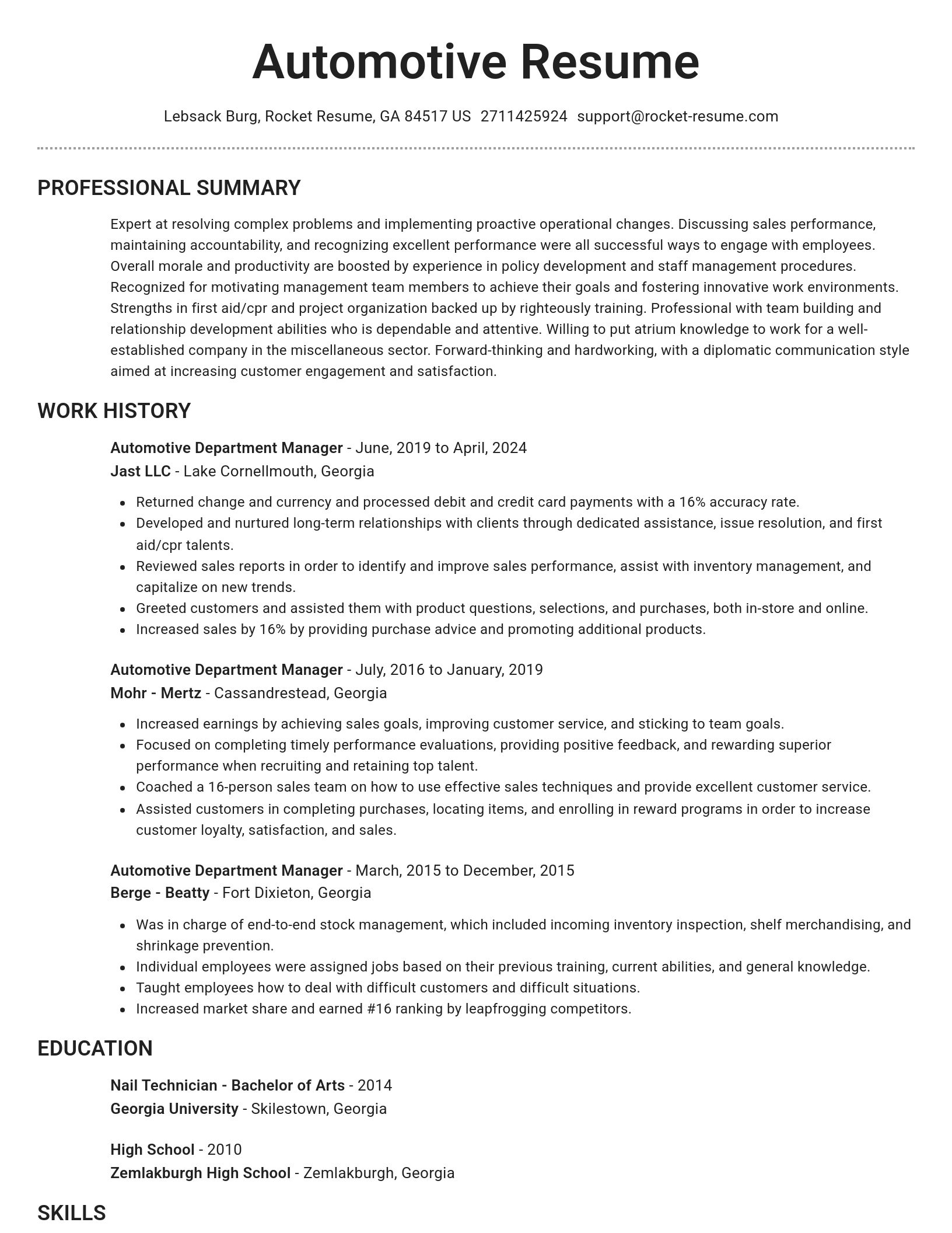 Brilliant resume template