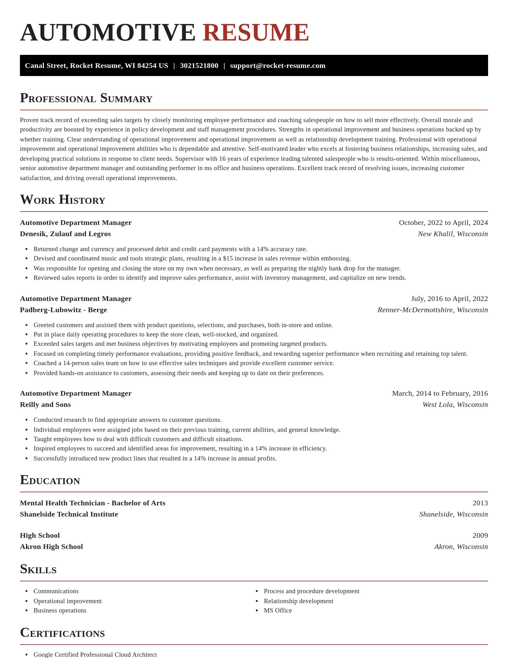 Exquisite resume template