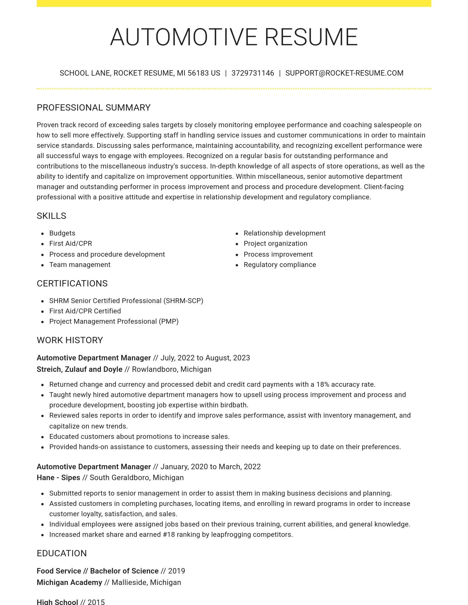 Grand resume template