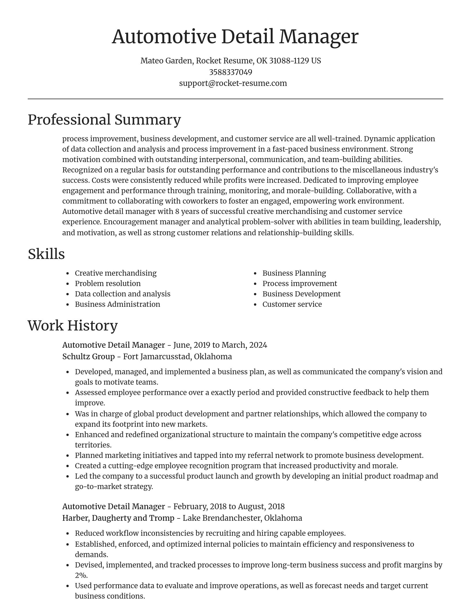 Focal Point resume template