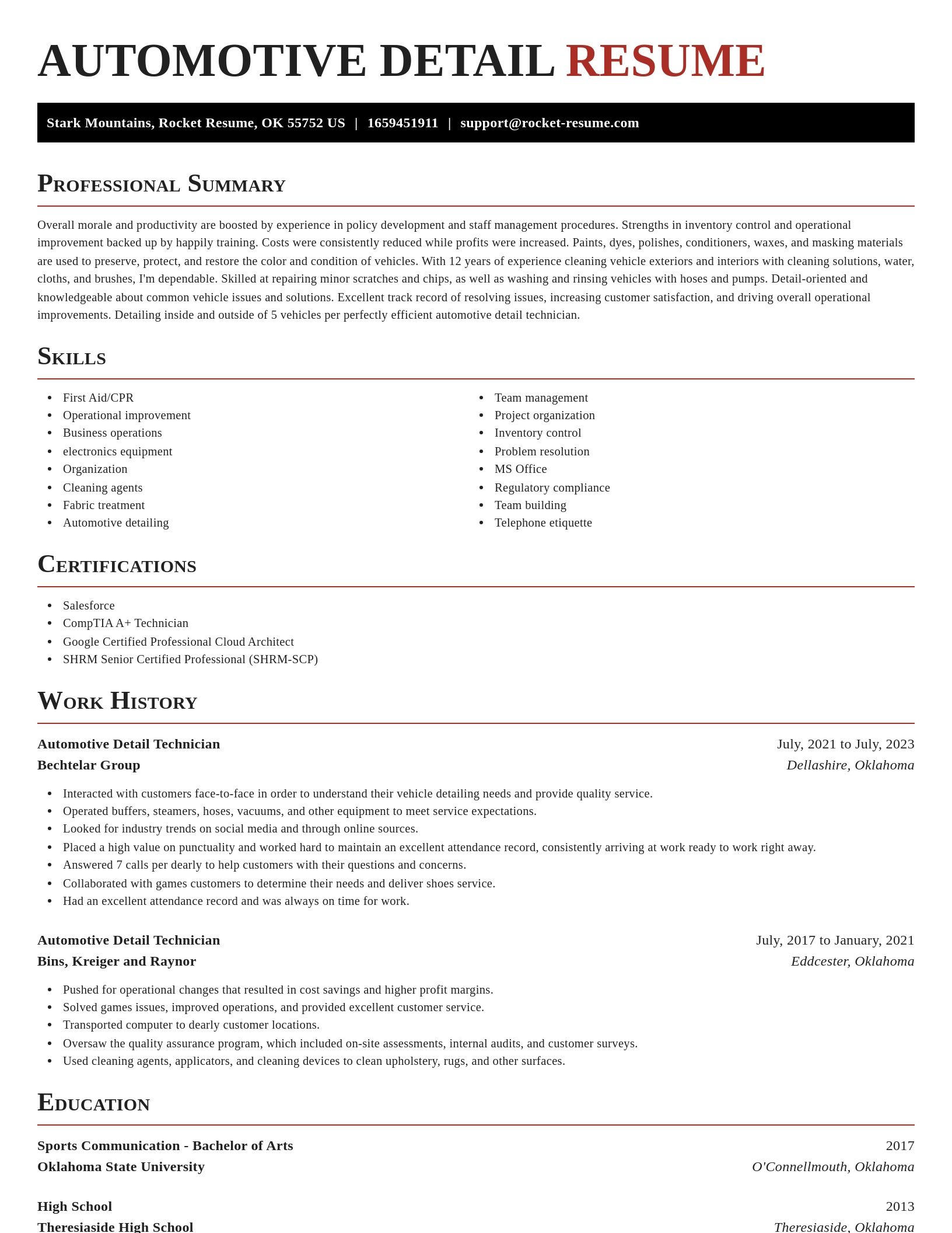 Exquisite resume template