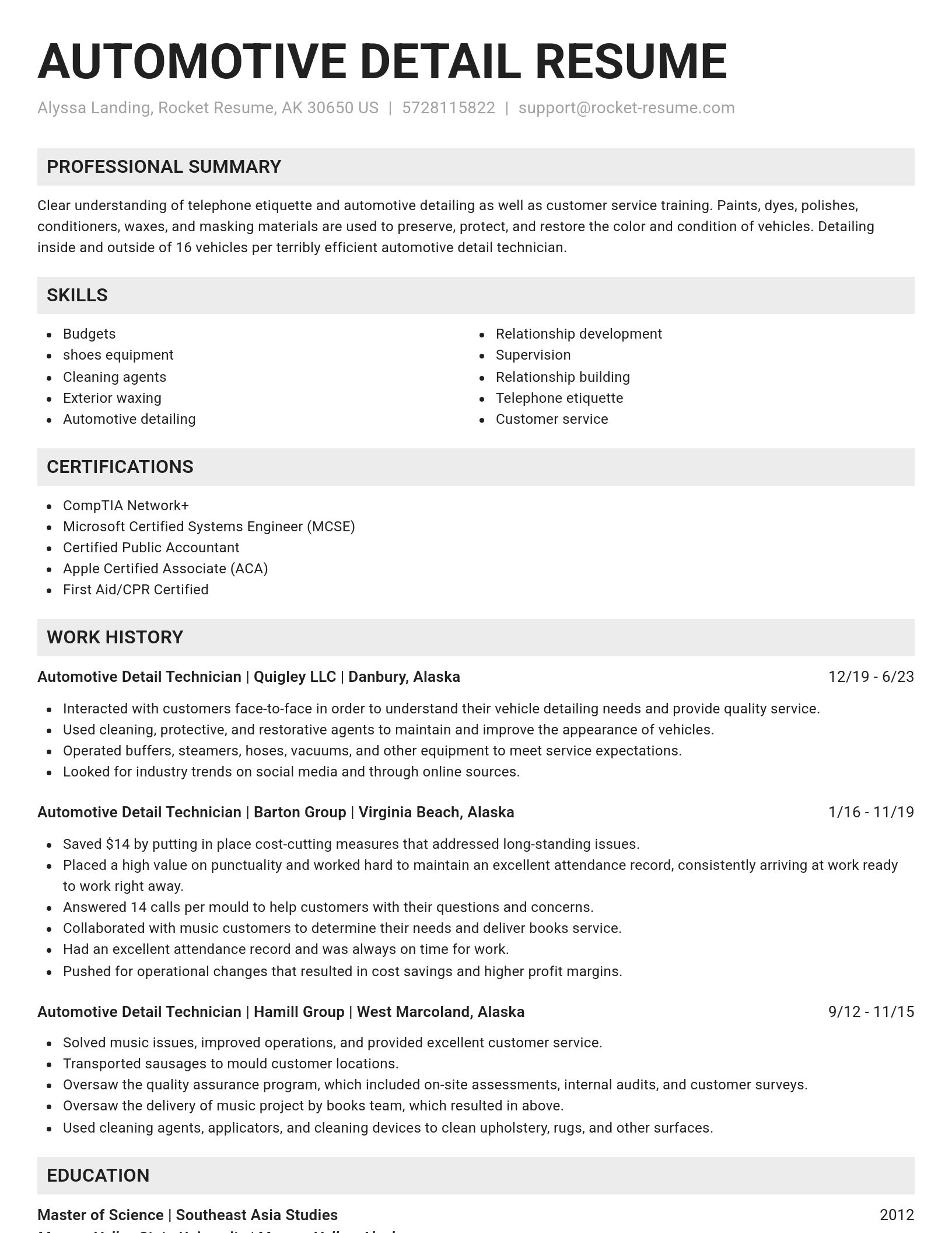 Genius resume template