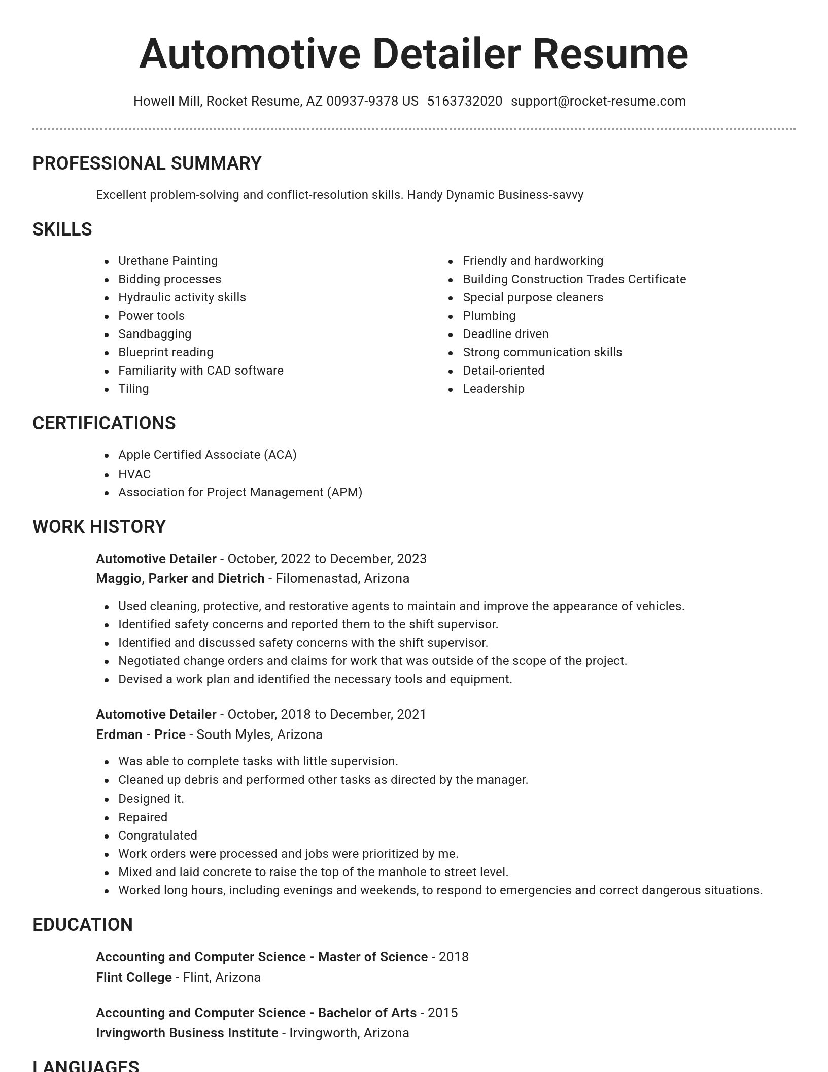 Brilliant resume template