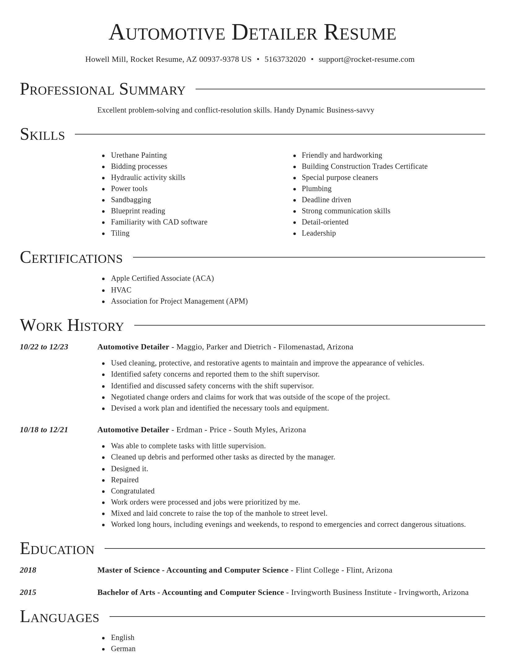 Director resume template