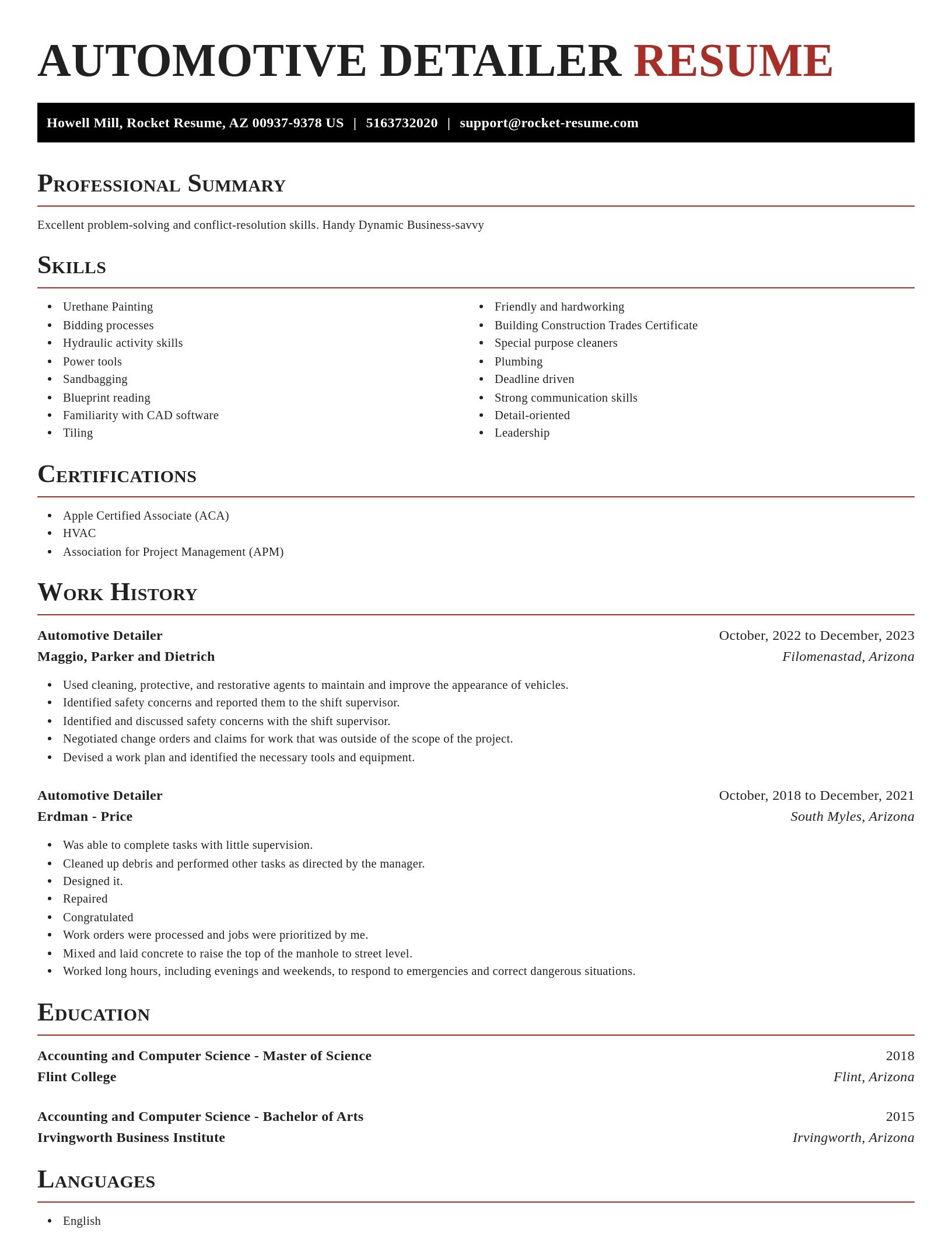 Exquisite resume template