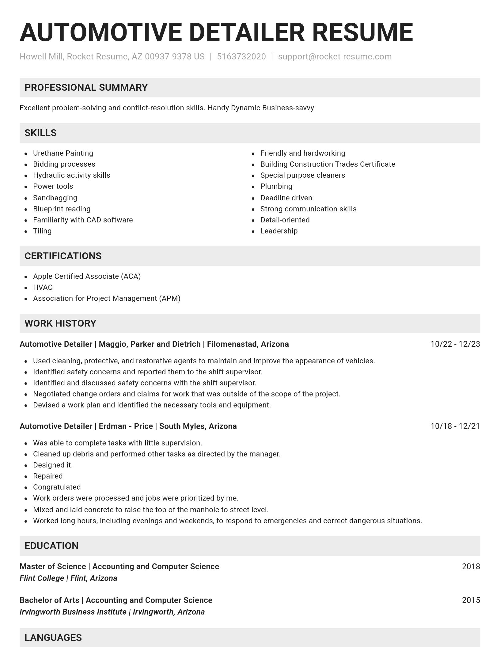 Genius resume template