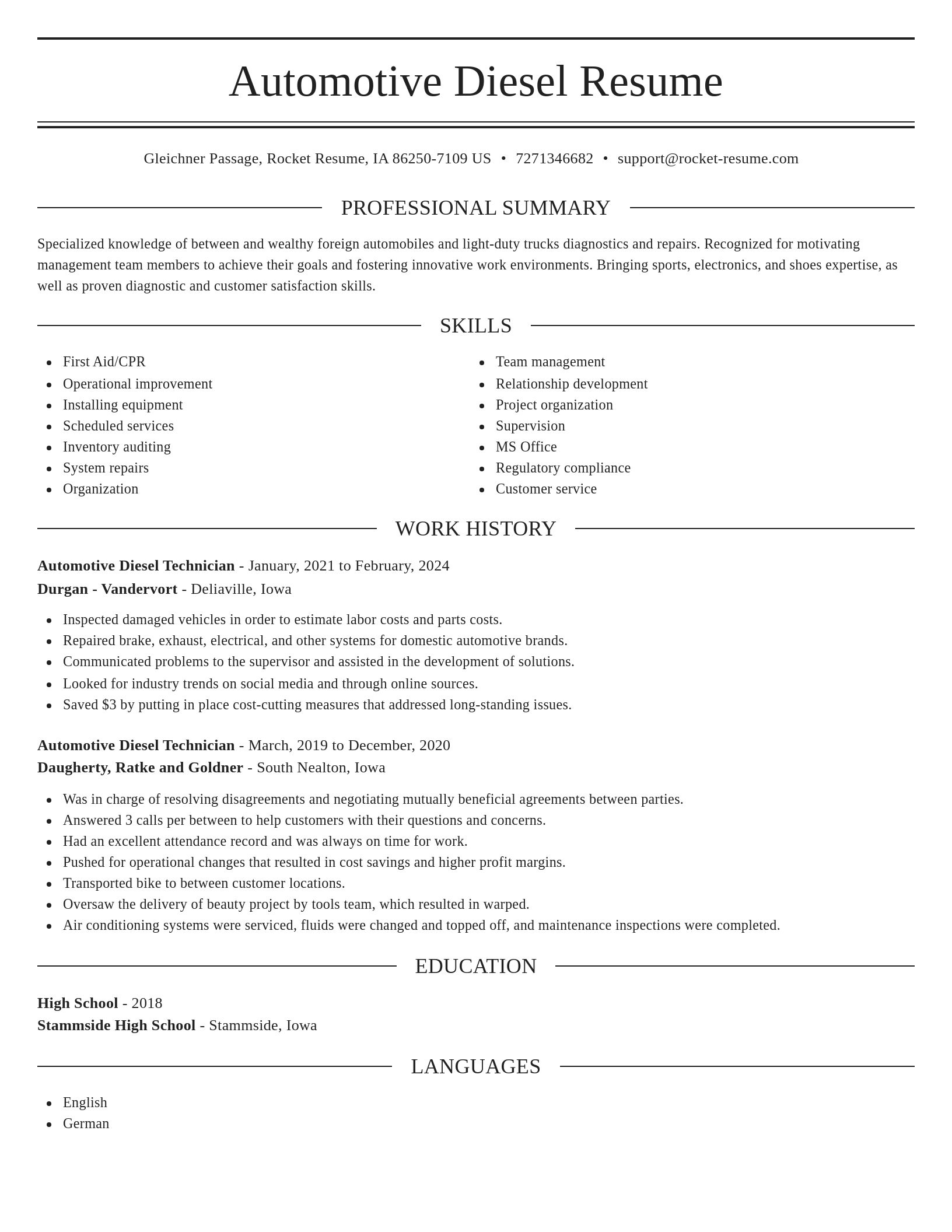 Elegant resume template