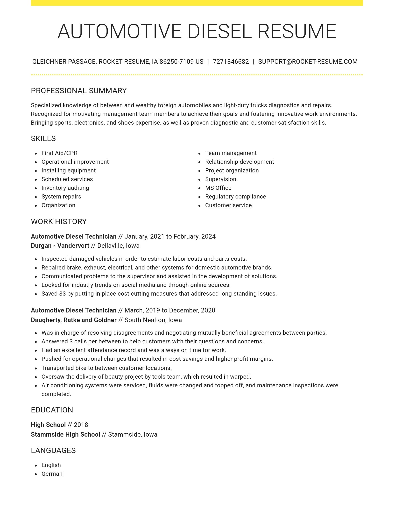 Grand resume template