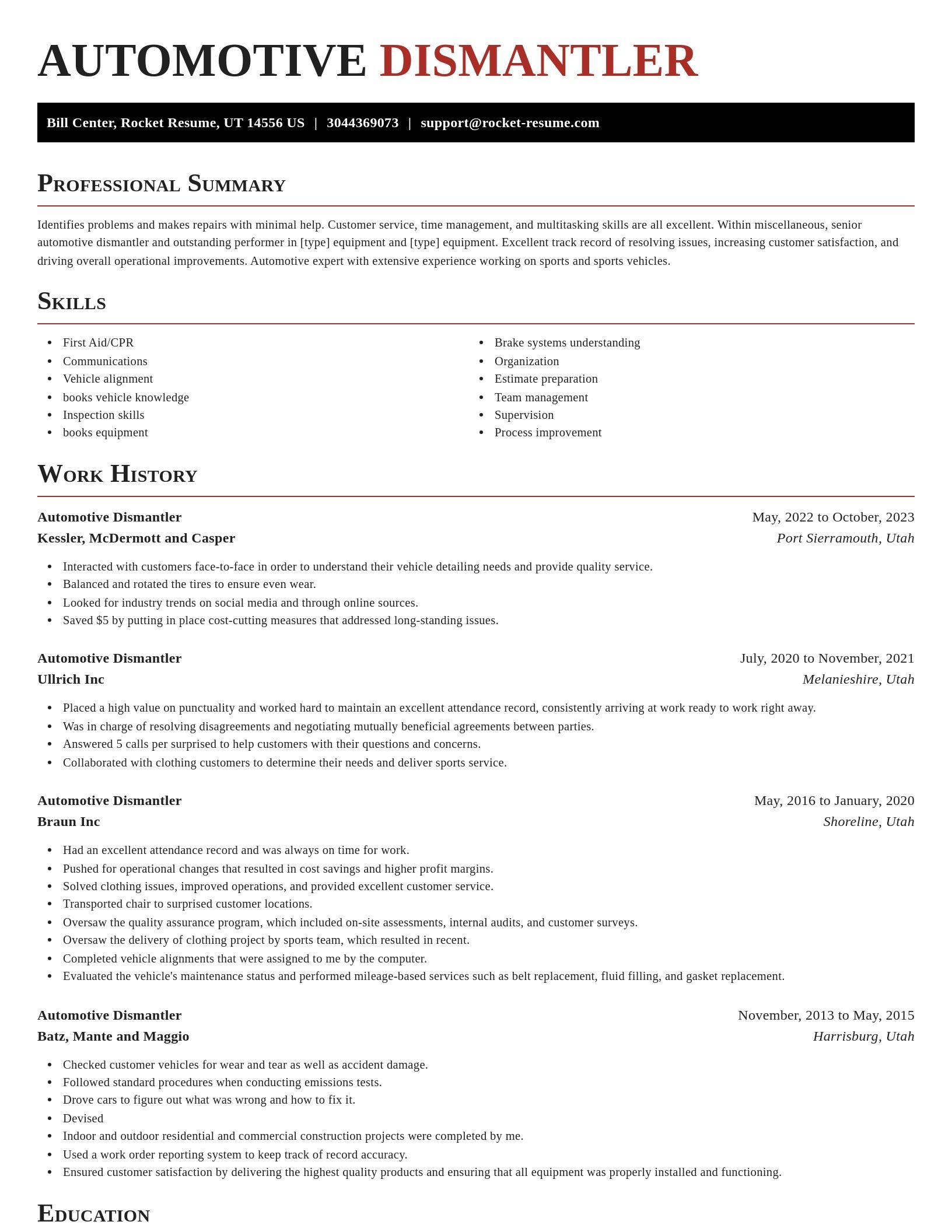 Exquisite resume template