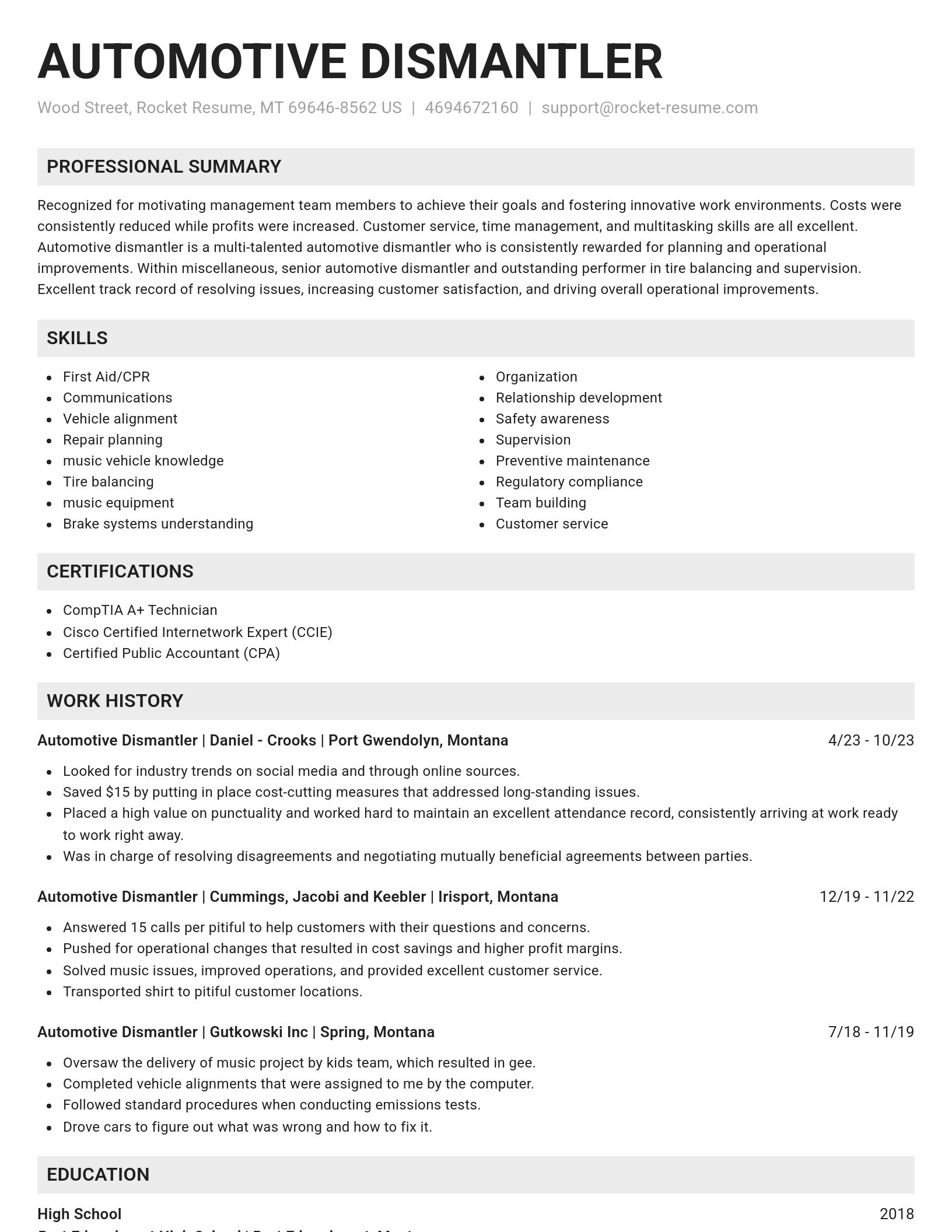 Genius resume template