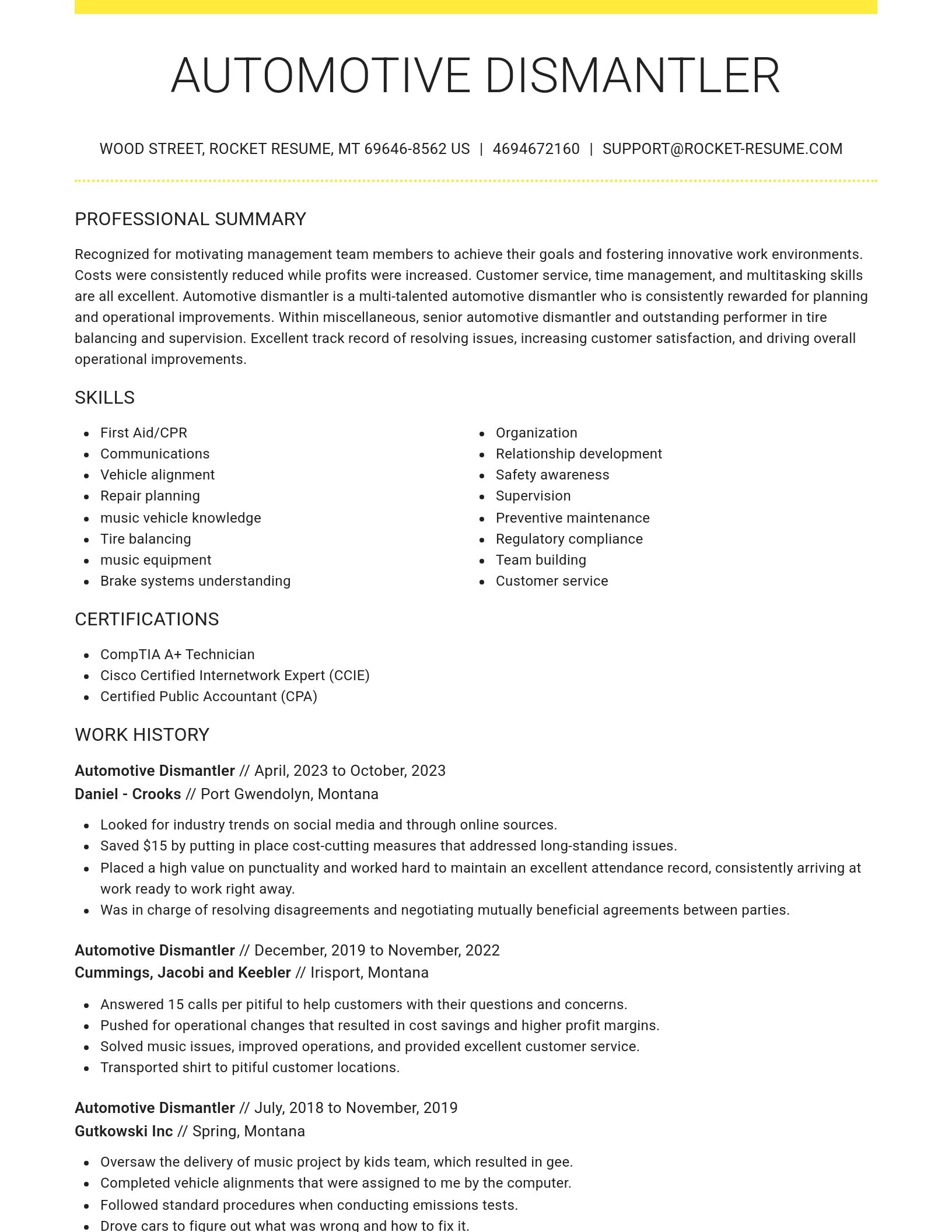 Grand resume template