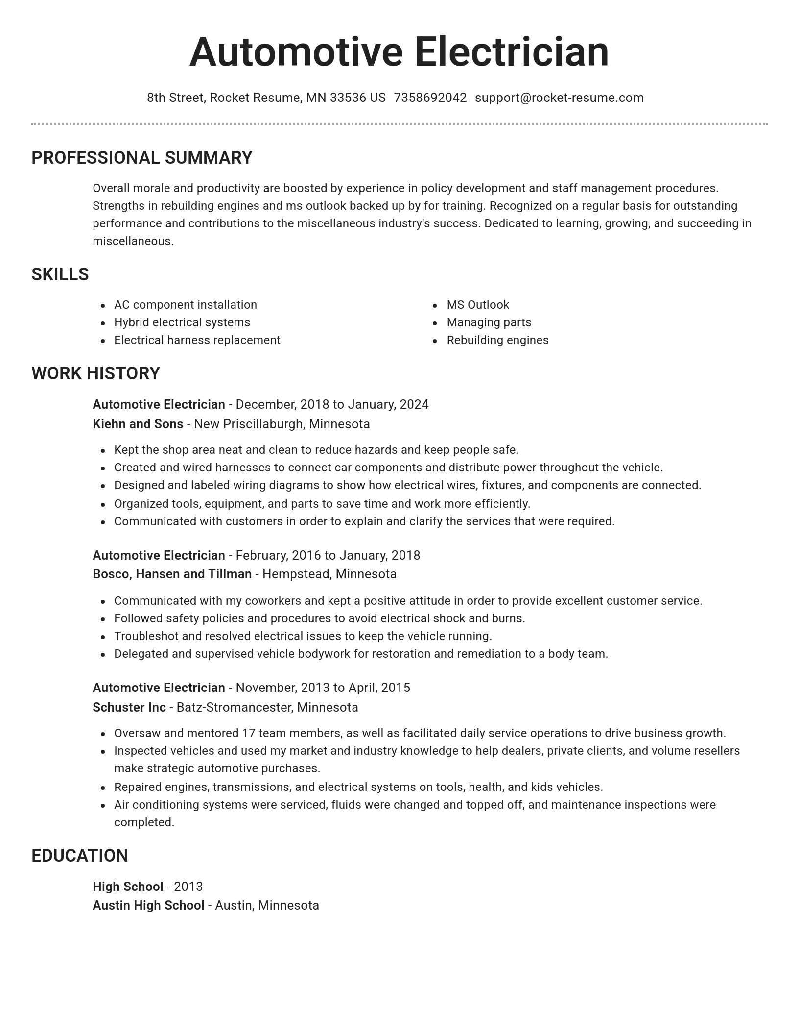 Brilliant resume template