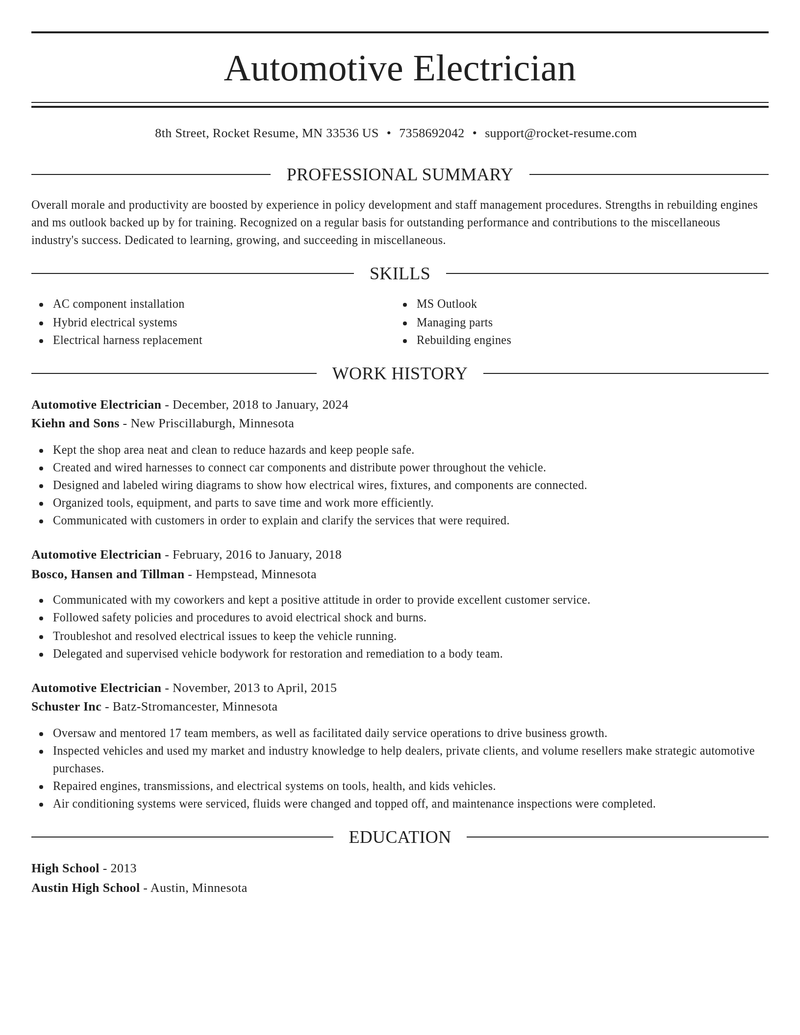 Elegant resume template