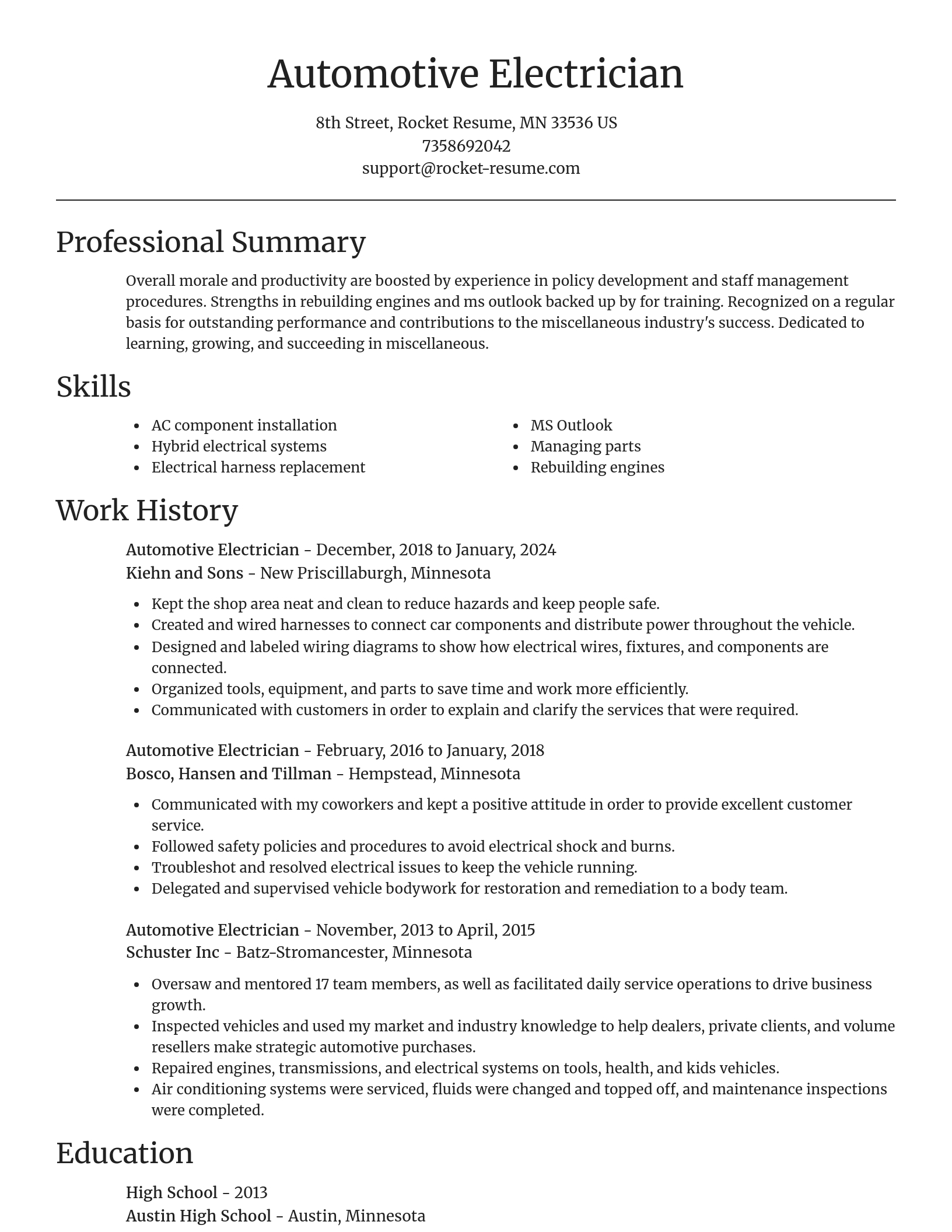 Focal Point resume template