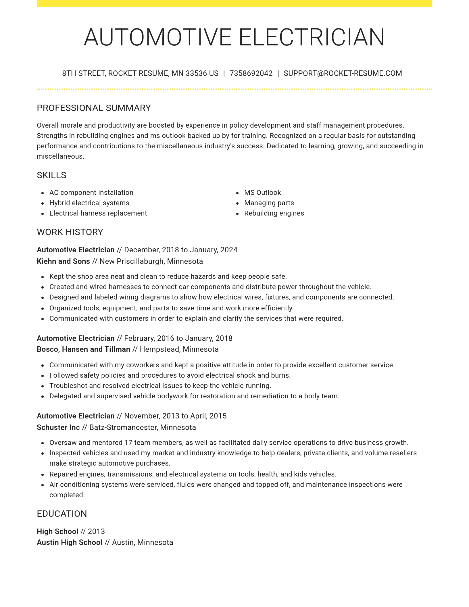 Grand resume template