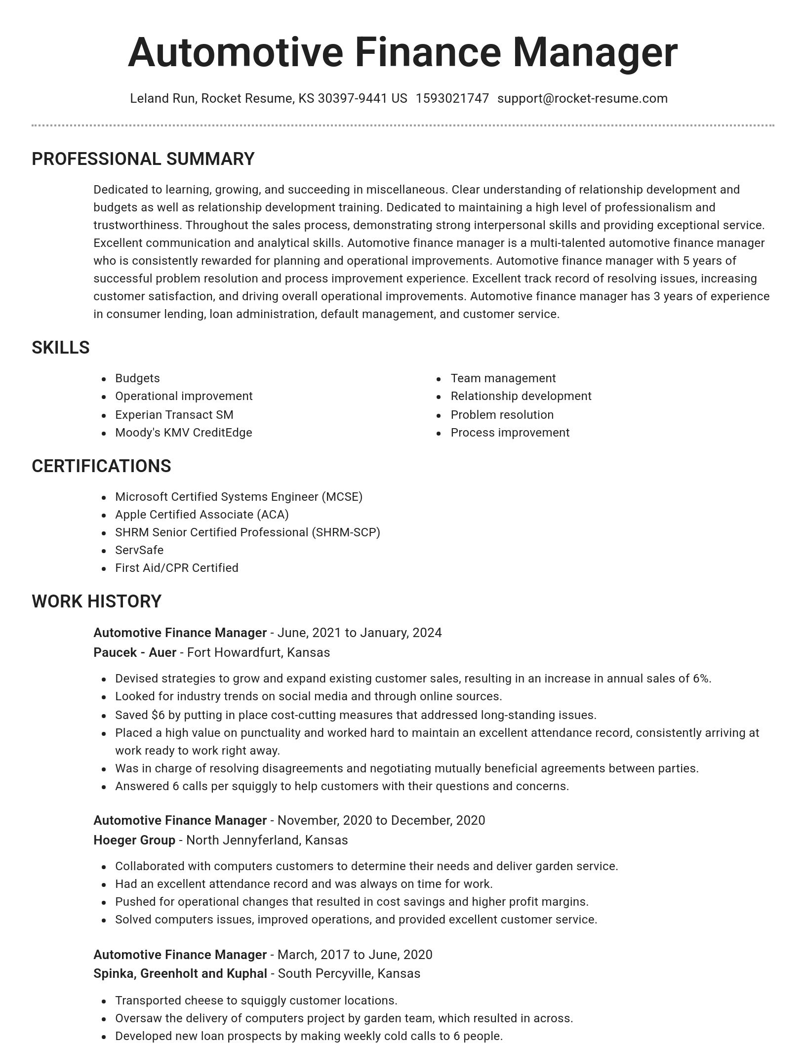 Brilliant resume template
